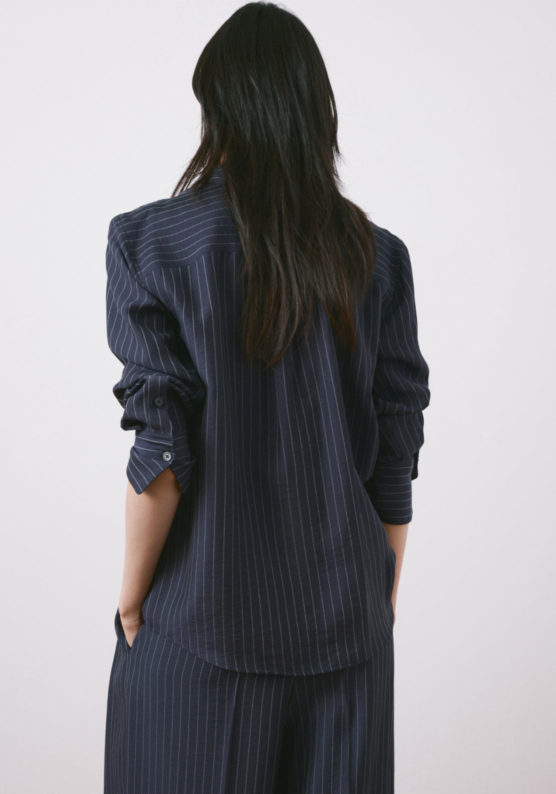 Pinstripe Shirt - Blue