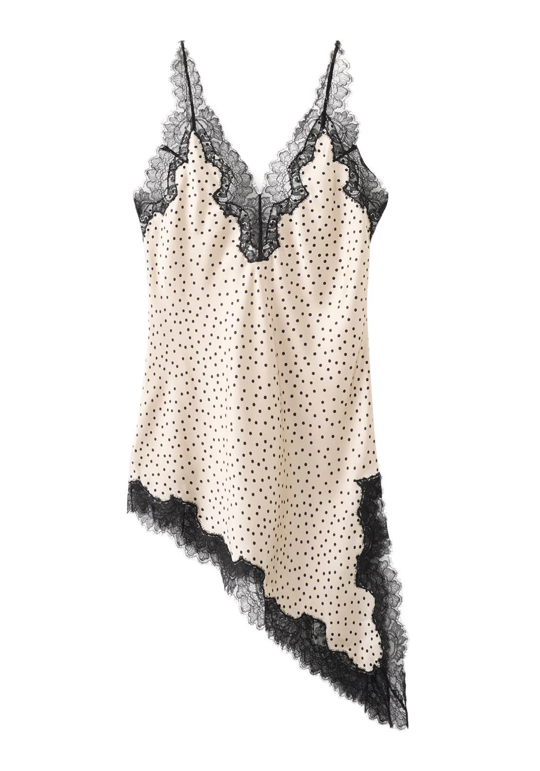 Polka Dots Lace Top - Cream