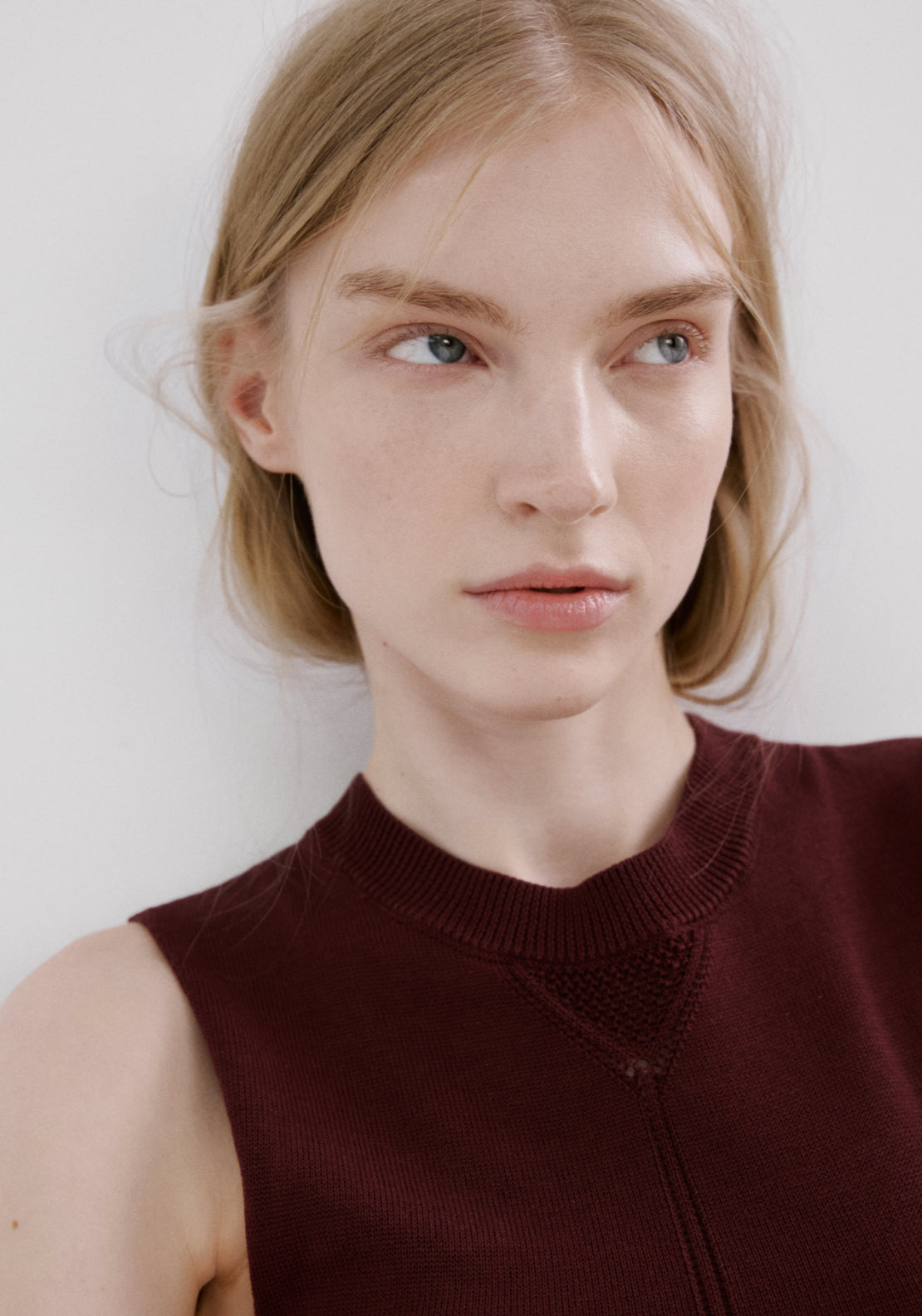 Knit Midi Dress - Burgundy