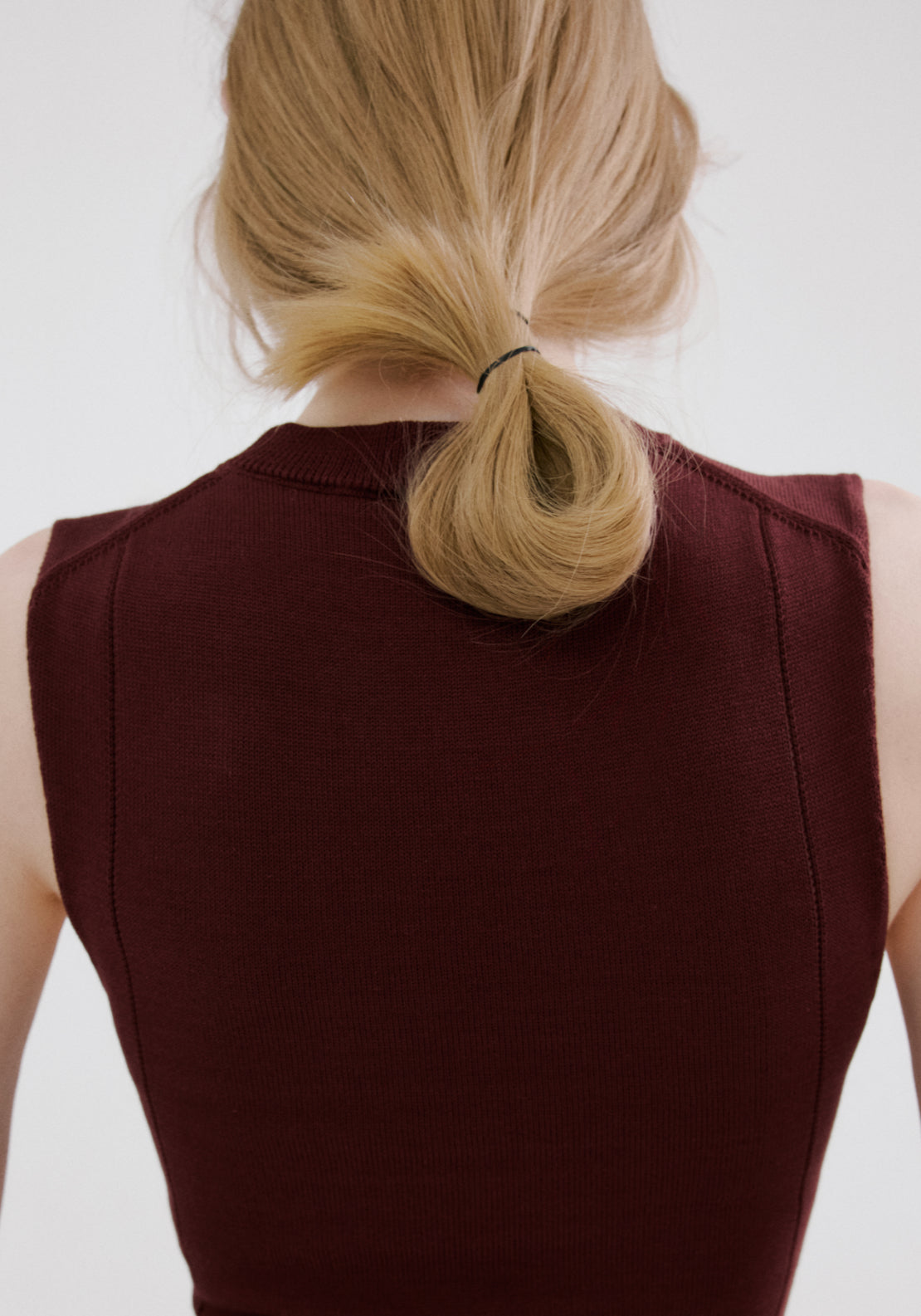 Knit Midi Dress - Burgundy