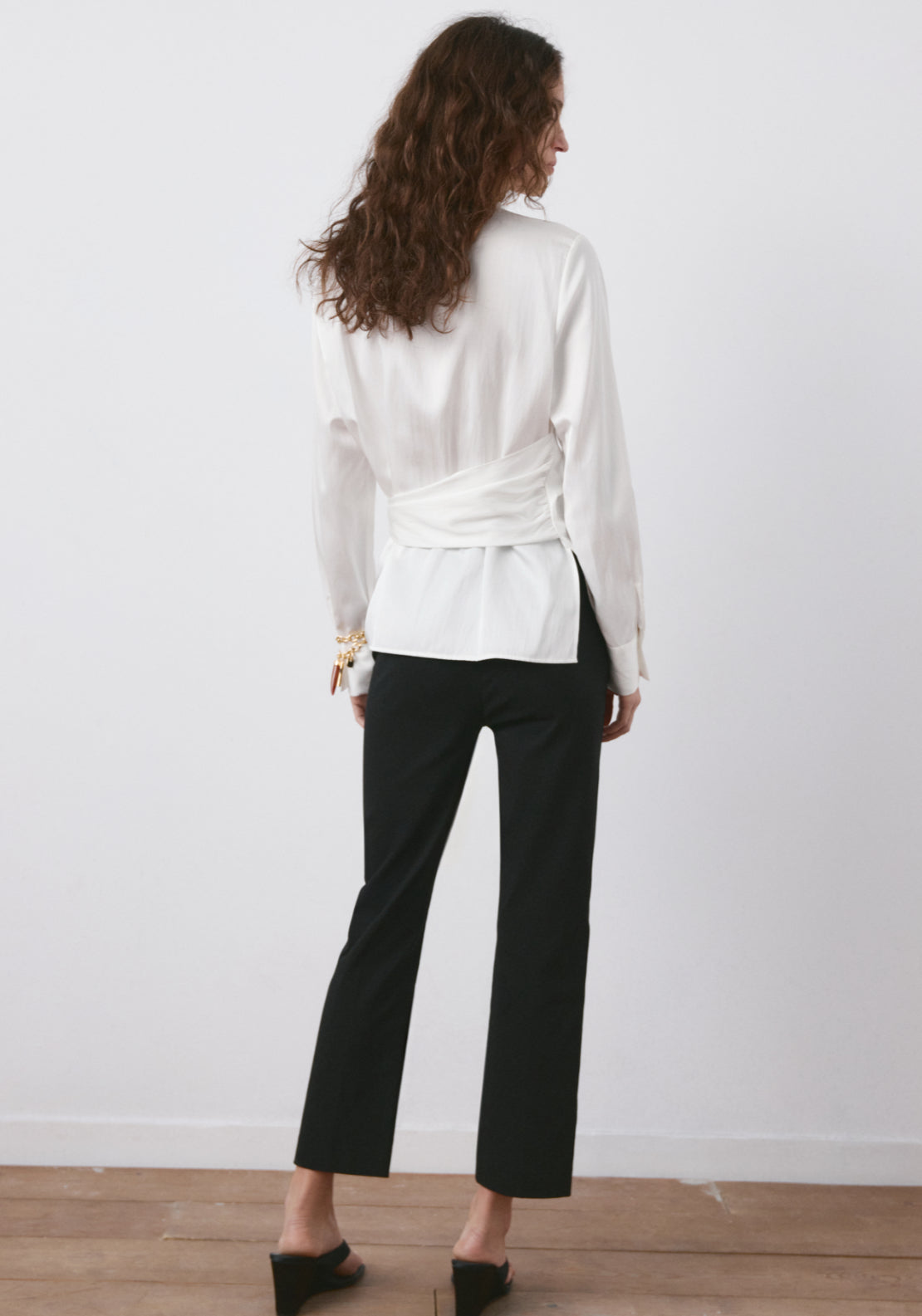 Side Knot Blouse - Cream