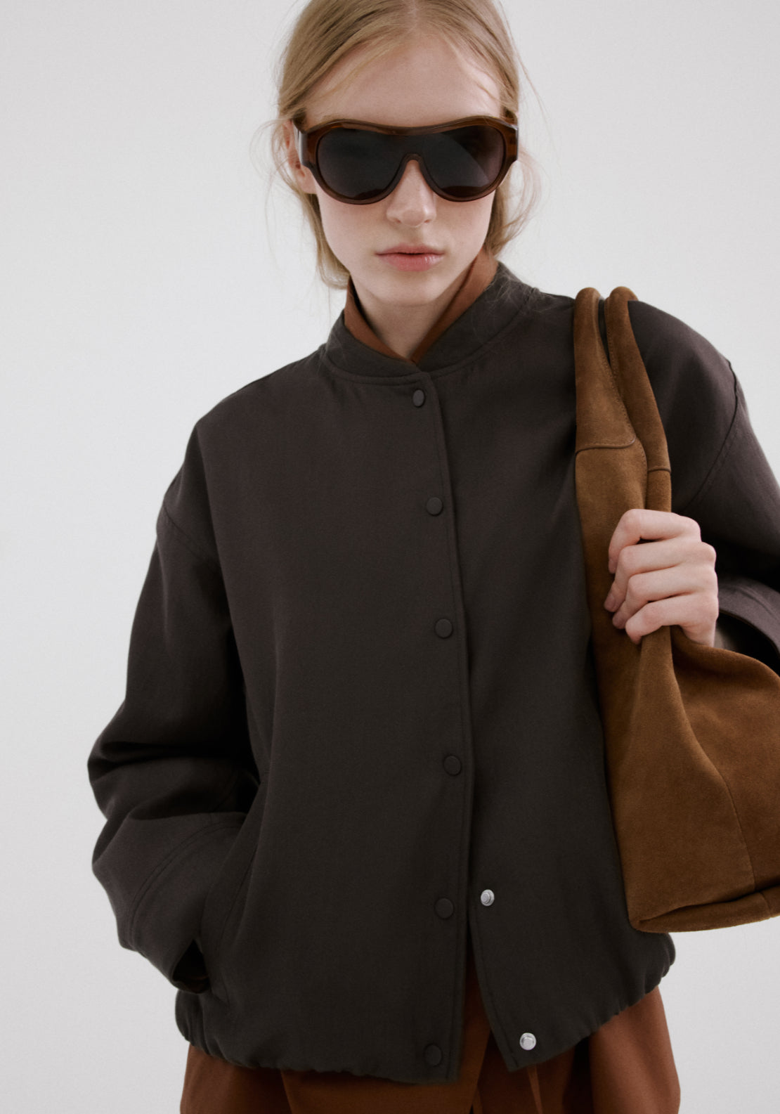 Lyocell Bomber Jacket - Purple