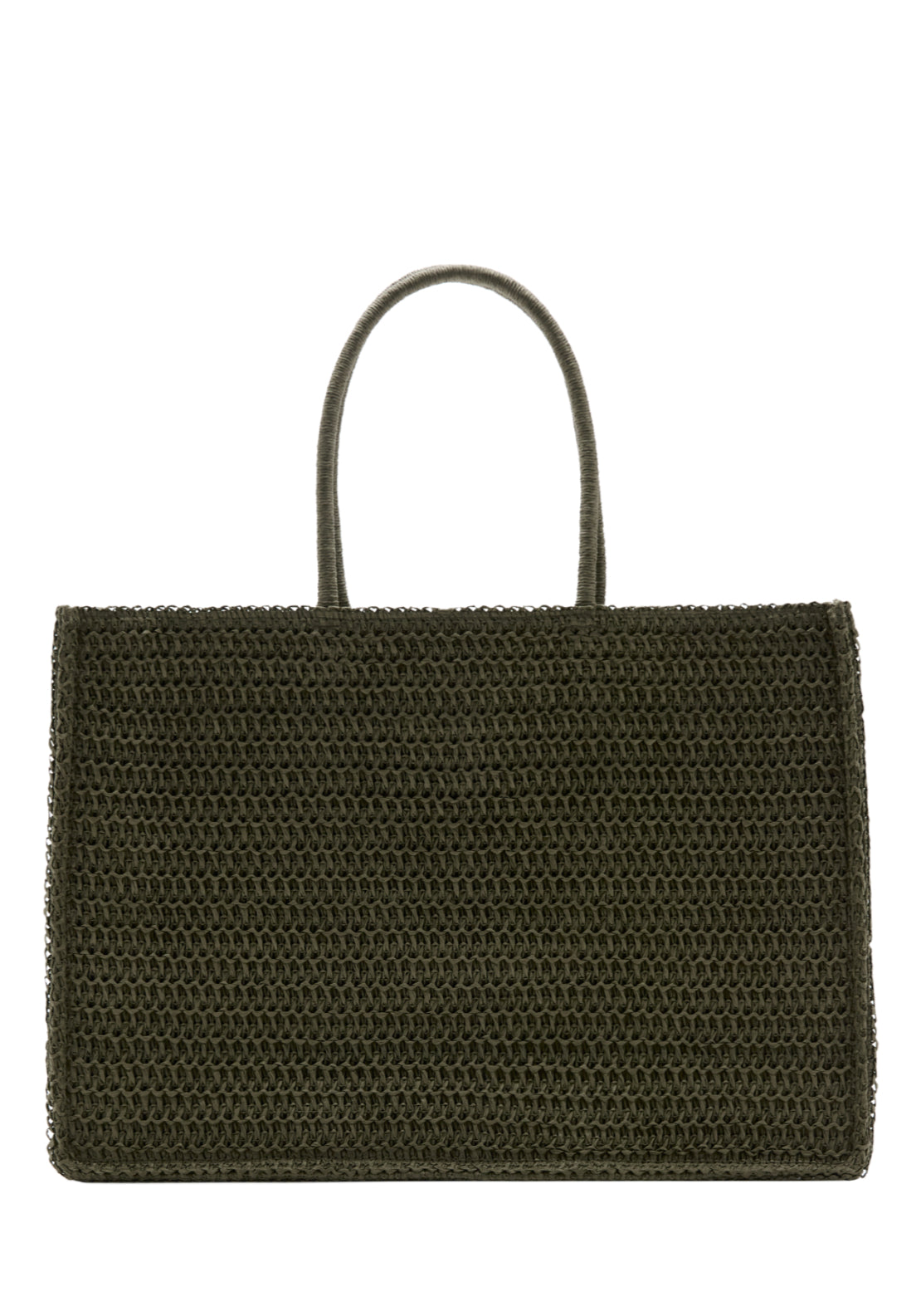 Mango Harper Natural Fibre Tote Bag - Brown 5 Shaws Department Stores