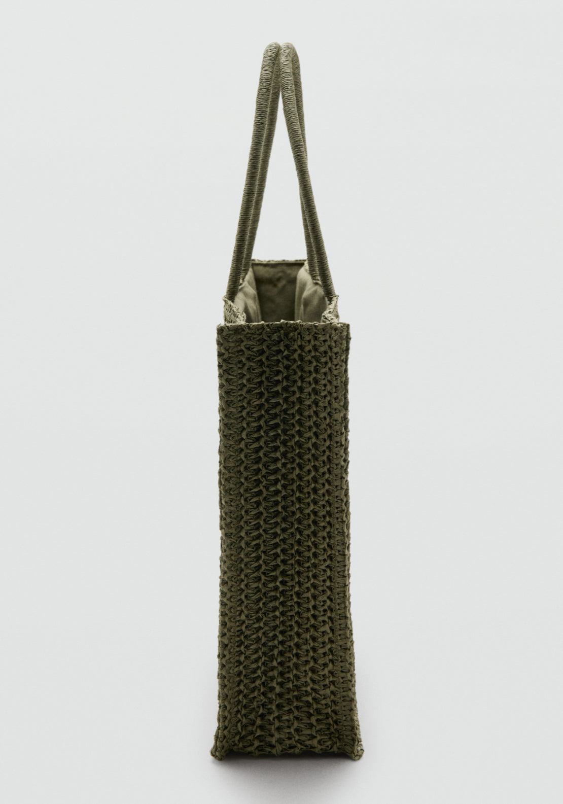 Mango Harper Natural Fibre Tote Bag - Brown 3 Shaws Department Stores