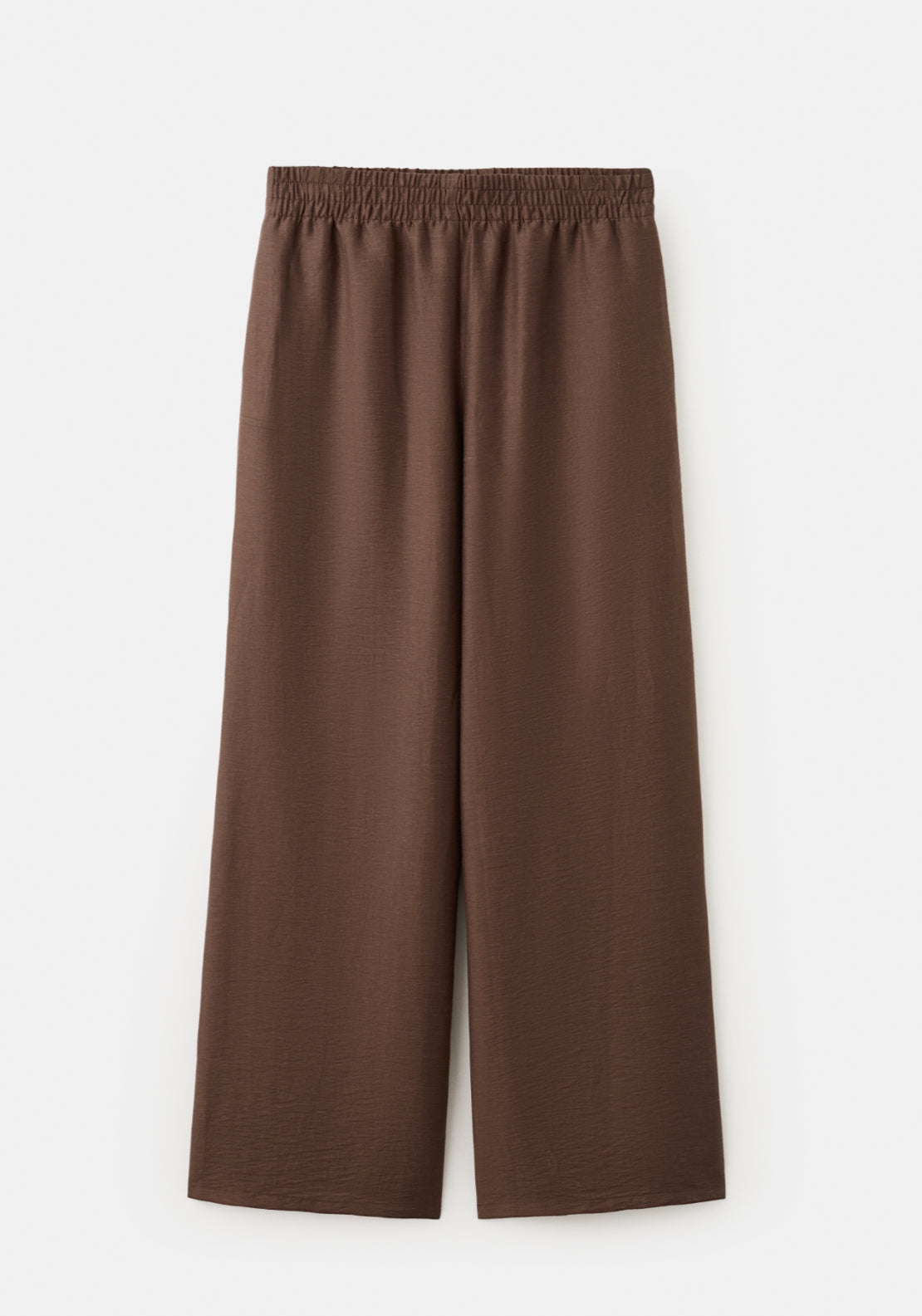 Linen Palazzo Trousers - Brown