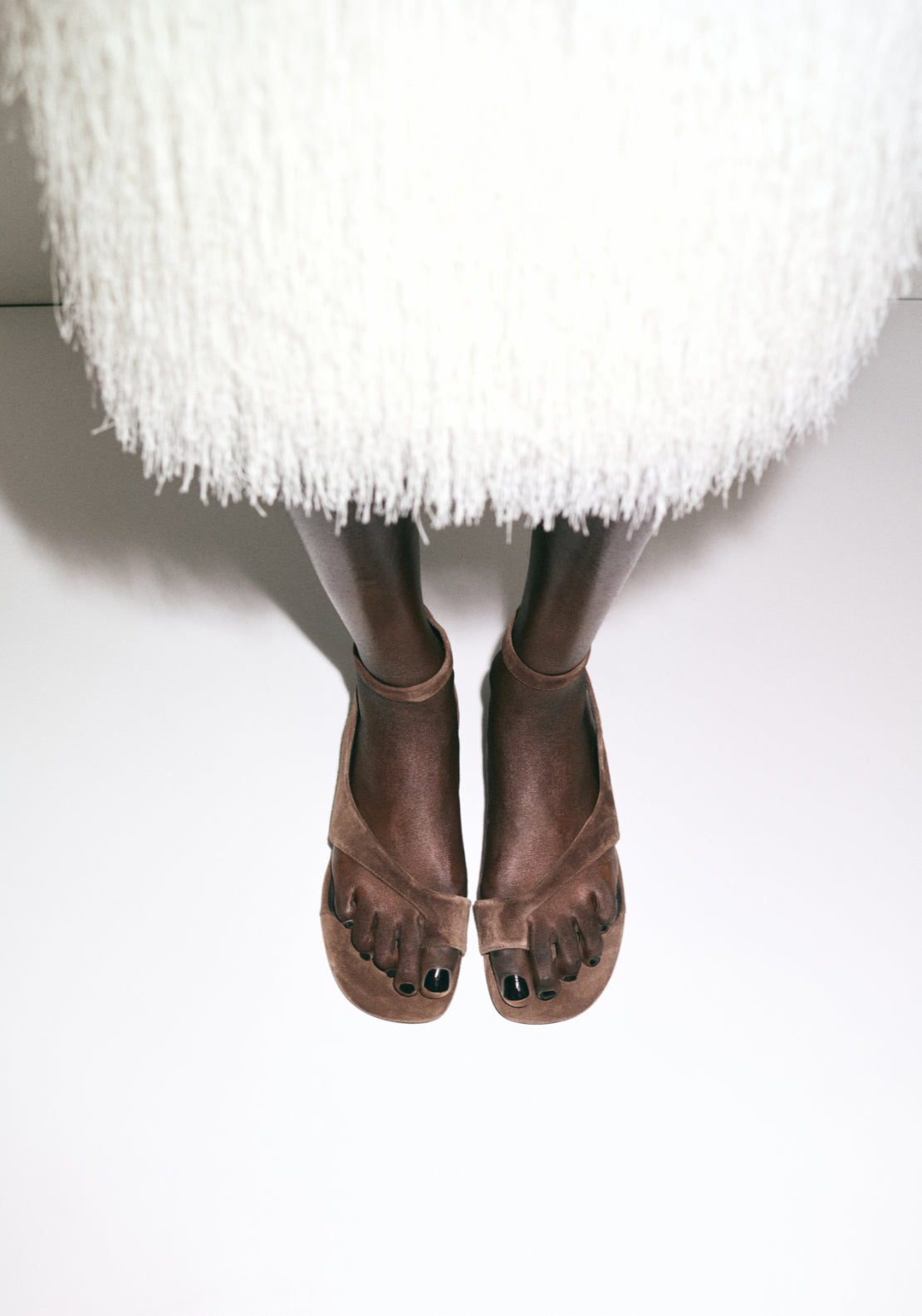 Leather Straps Sandals - Brown