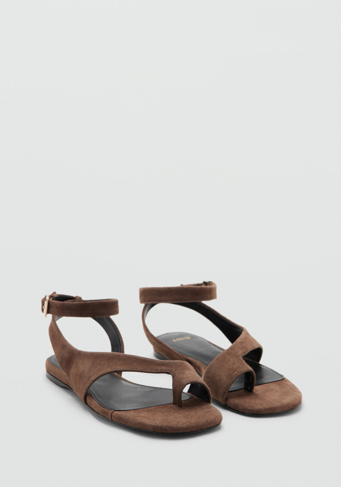 Leather Straps Sandals - Brown