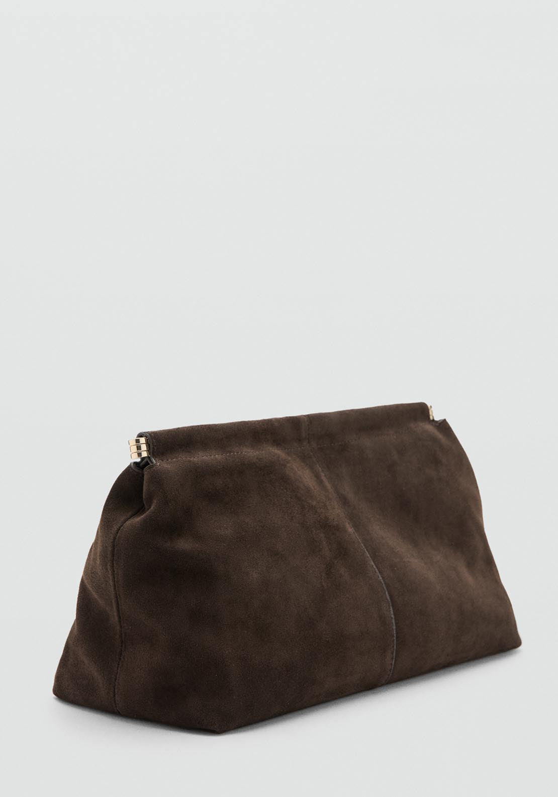Suede Handbag - Brown