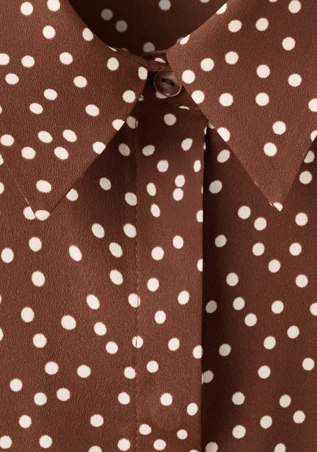 Printed Straight Shirt - Brown