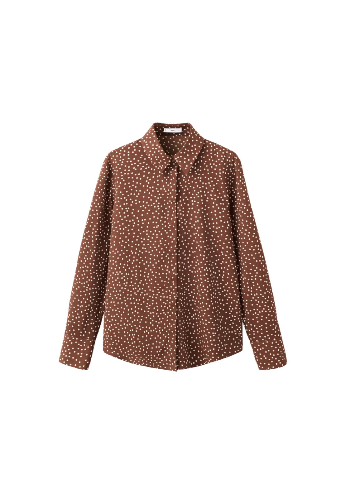 Printed Straight Shirt - Brown