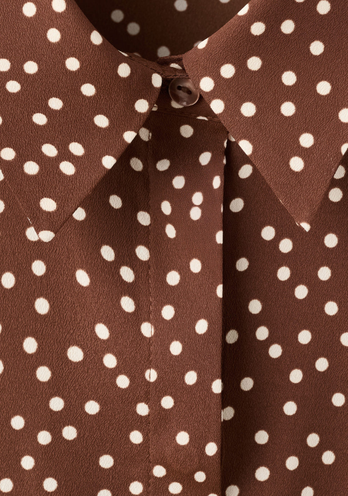 Printed Straight Shirt - Brown