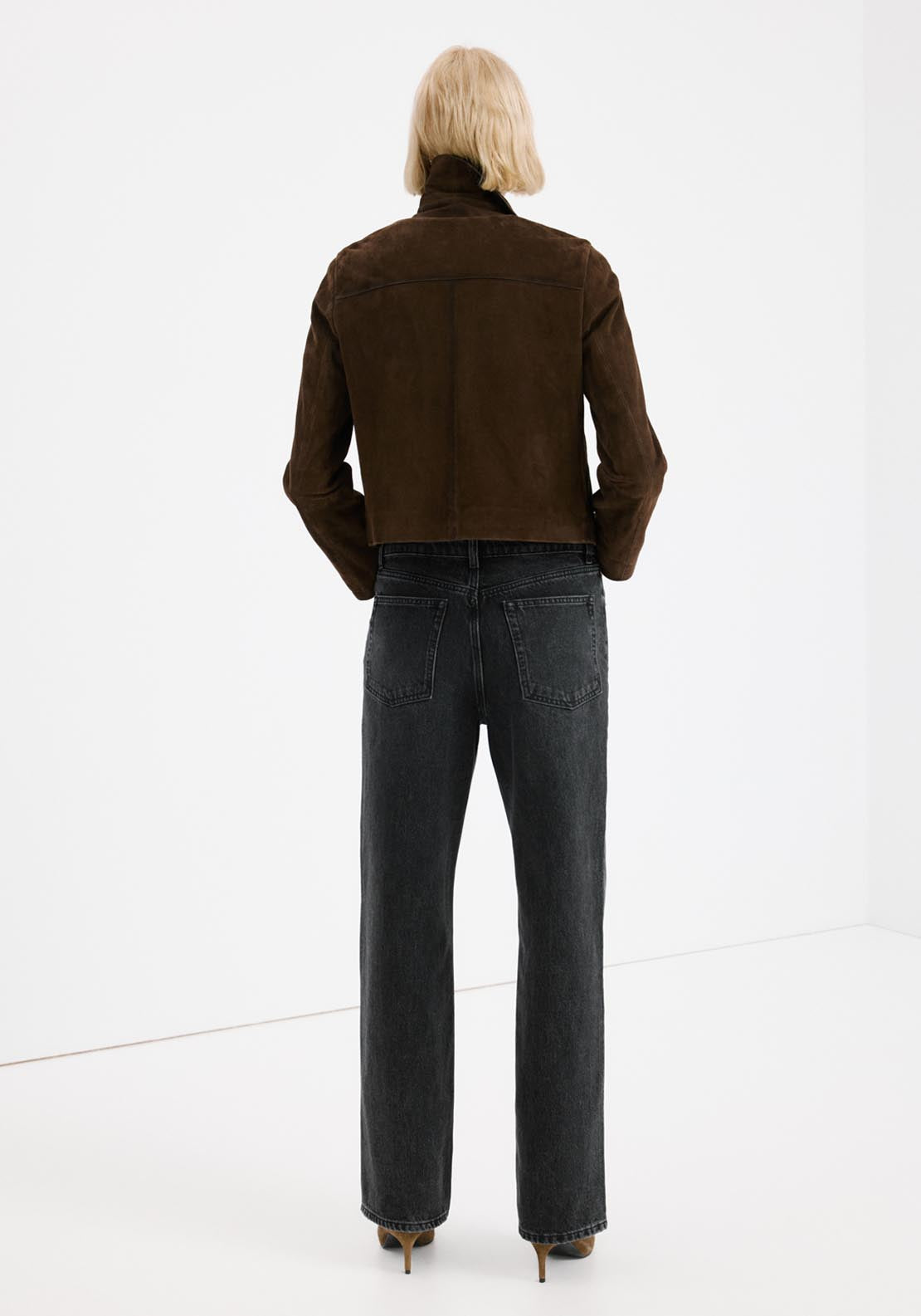 Straight Low Waist Jeans - Grey