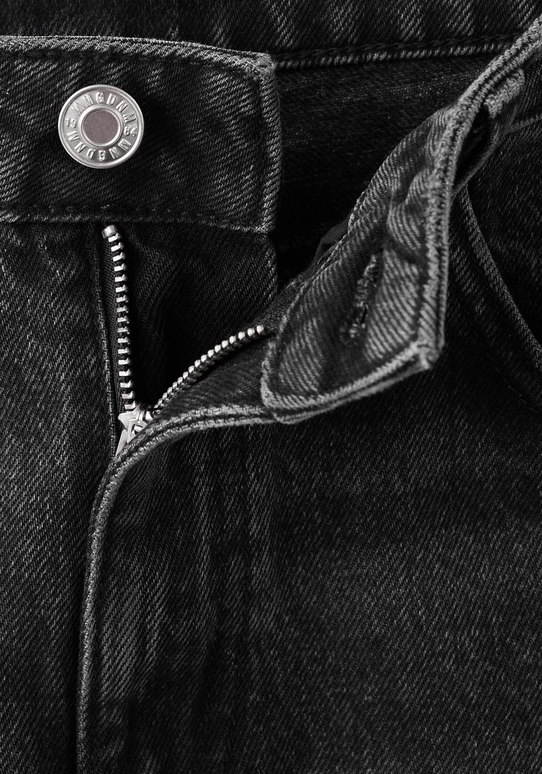Straight Low Waist Jeans - Grey