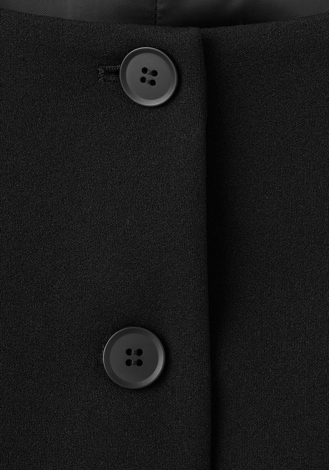 Buttoned Vest - Black