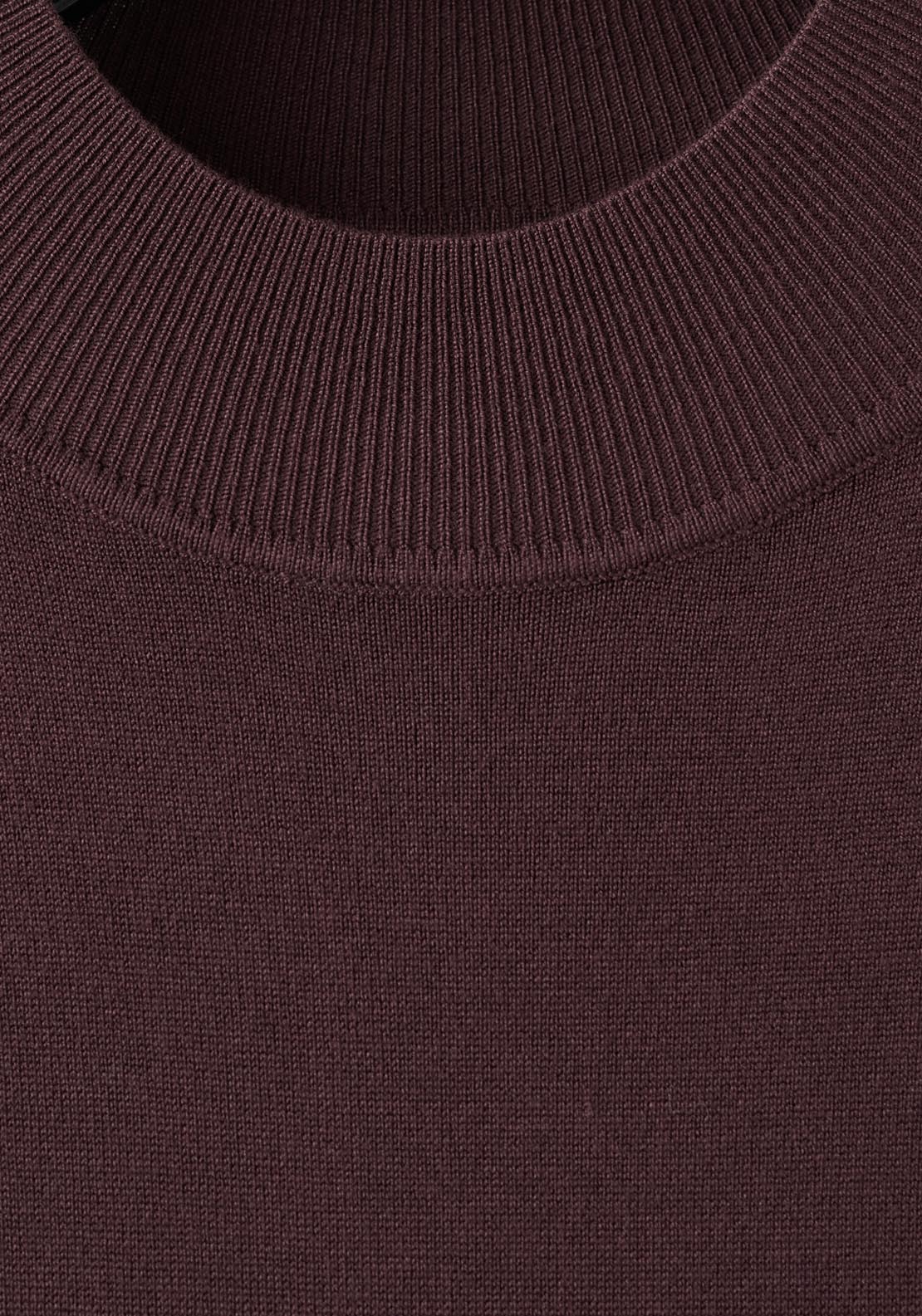 Perkins Neck Knitted Dress - Chocolate Brown
