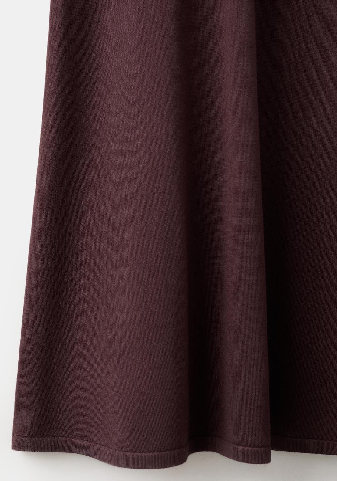 Perkins Neck Knitted Dress - Chocolate Brown