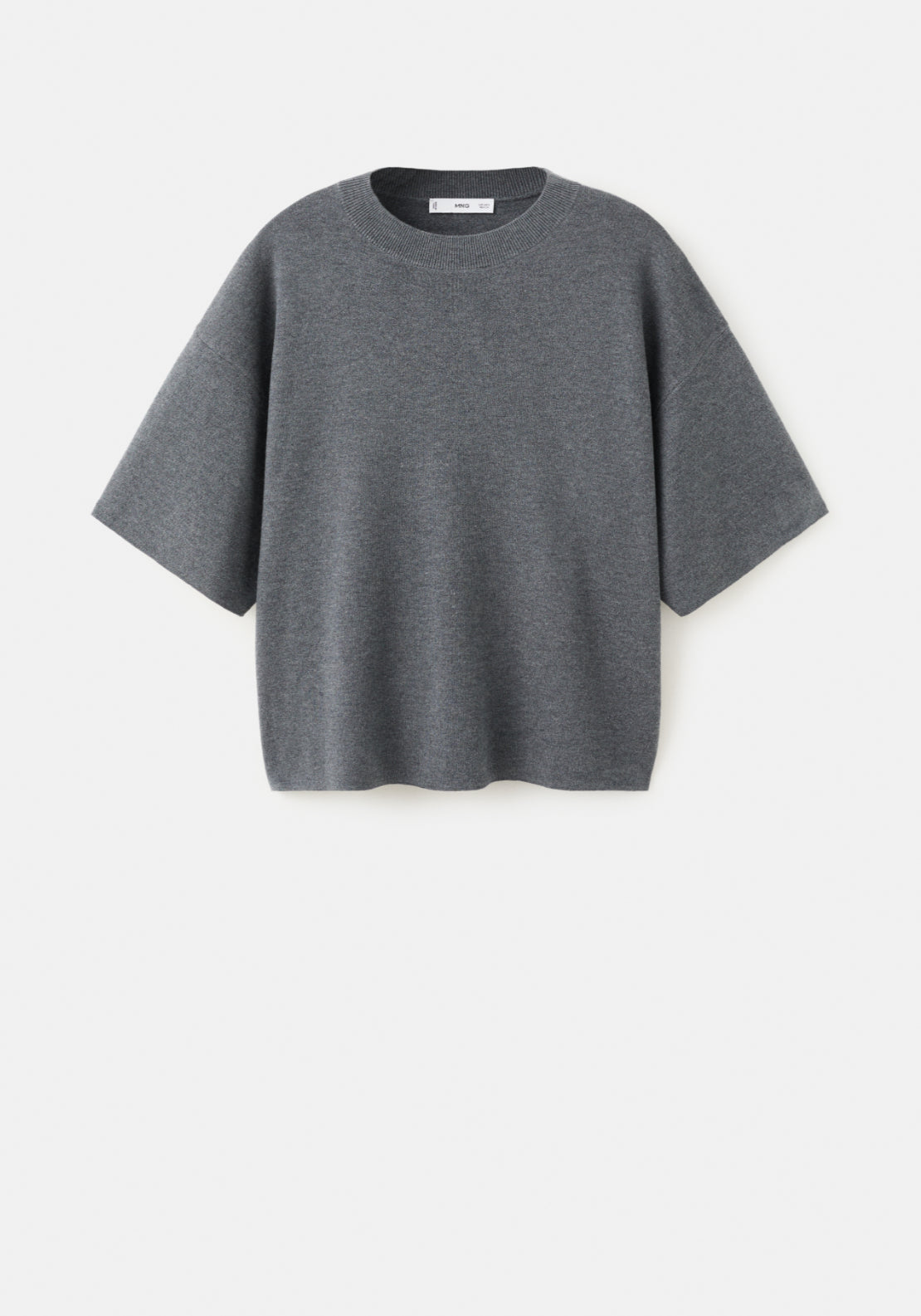 Oversize Short Sleeve Sweater - Grey