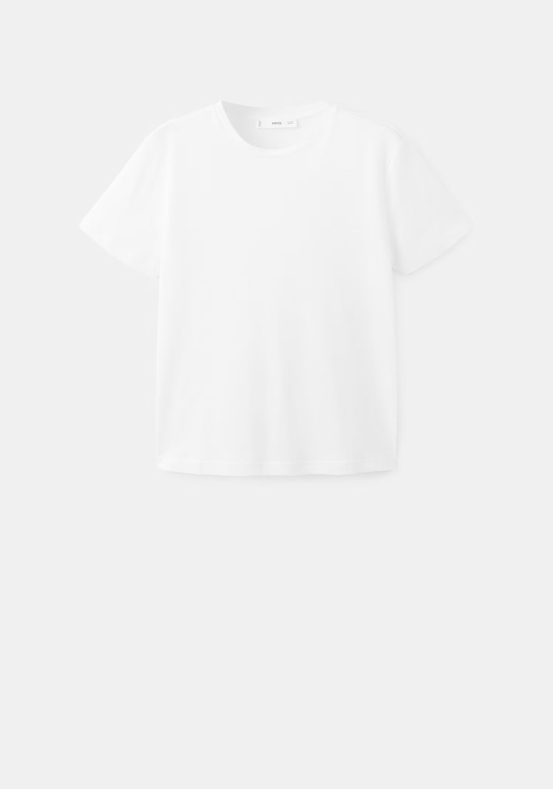 Mango Short Sleeve Cotton T-Shirt - White 4 Shaws Department Stores