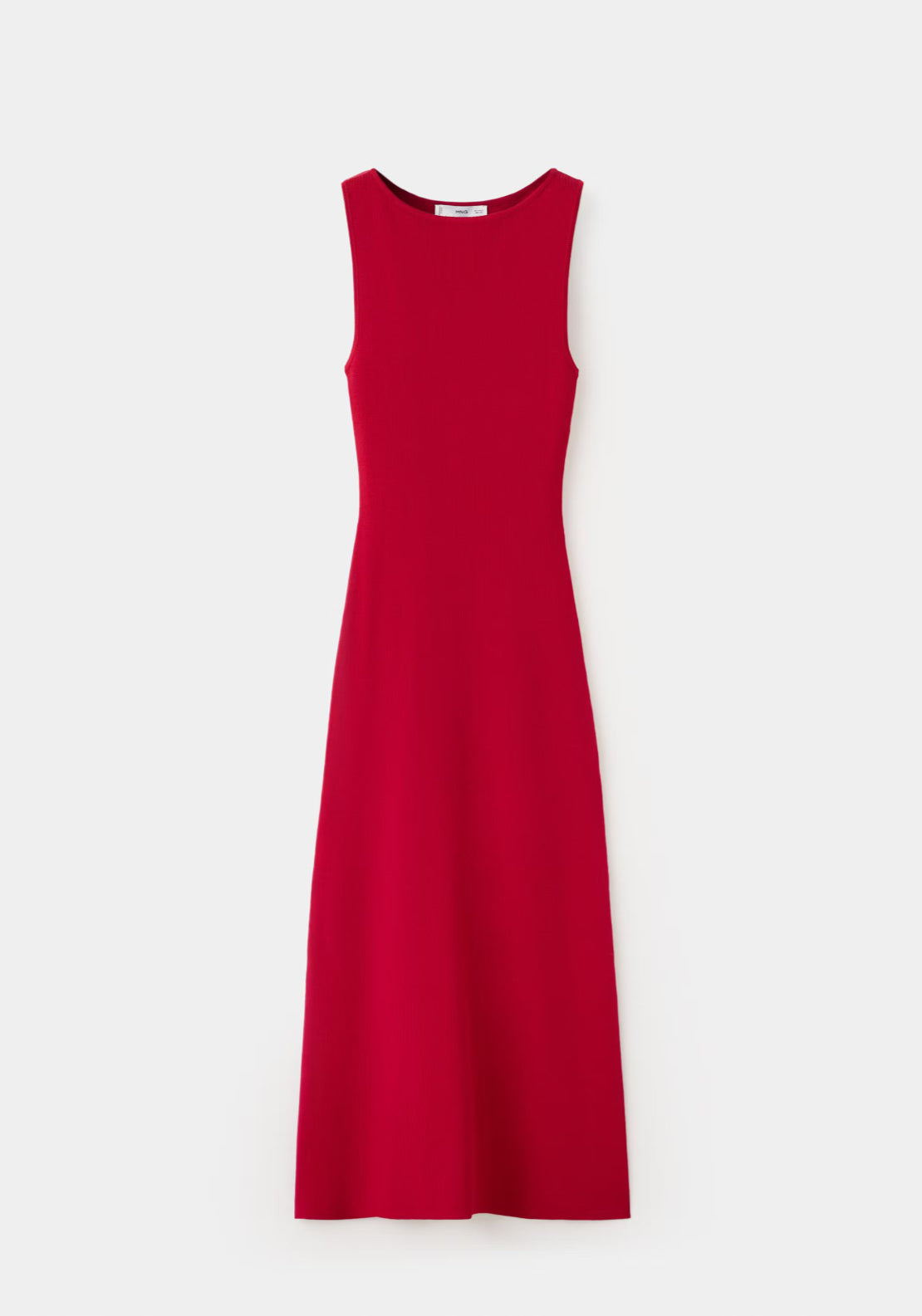 Mango Fitted Midi Dress - Red 4 Shaws Department Stores