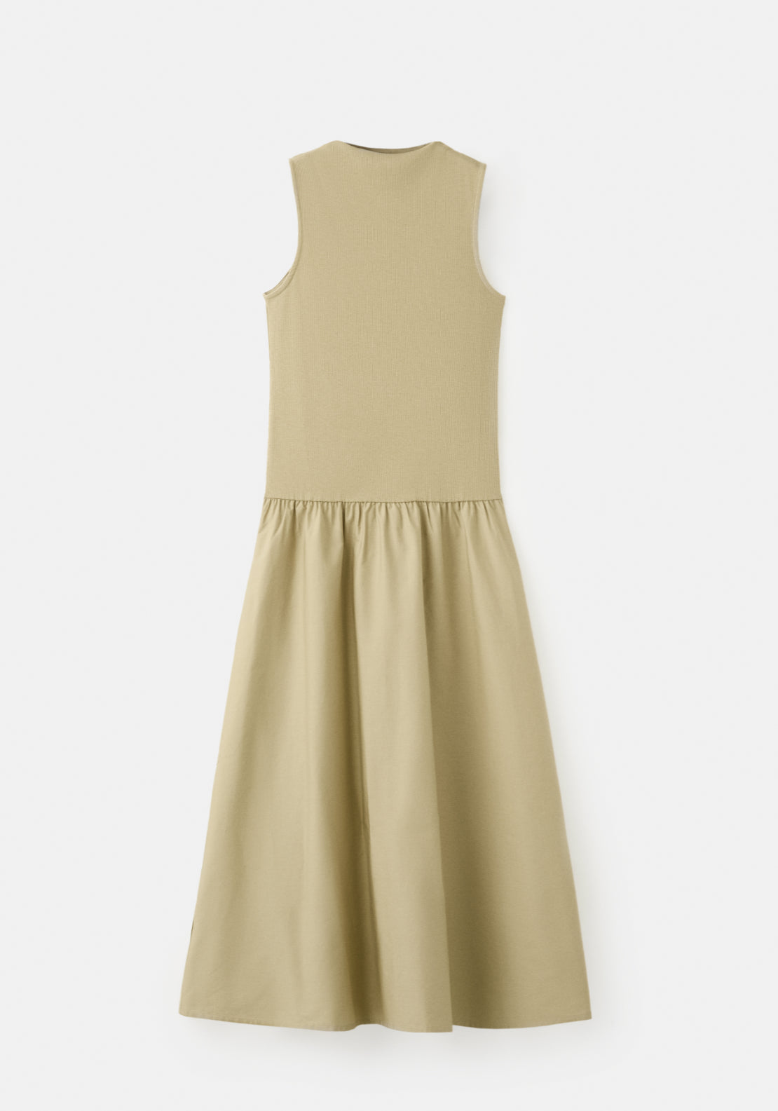Contrast Bodice Dress - Green