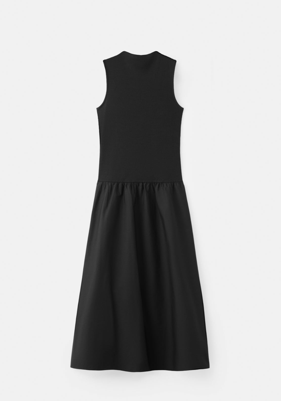 Contrast Bodice Dress - Black