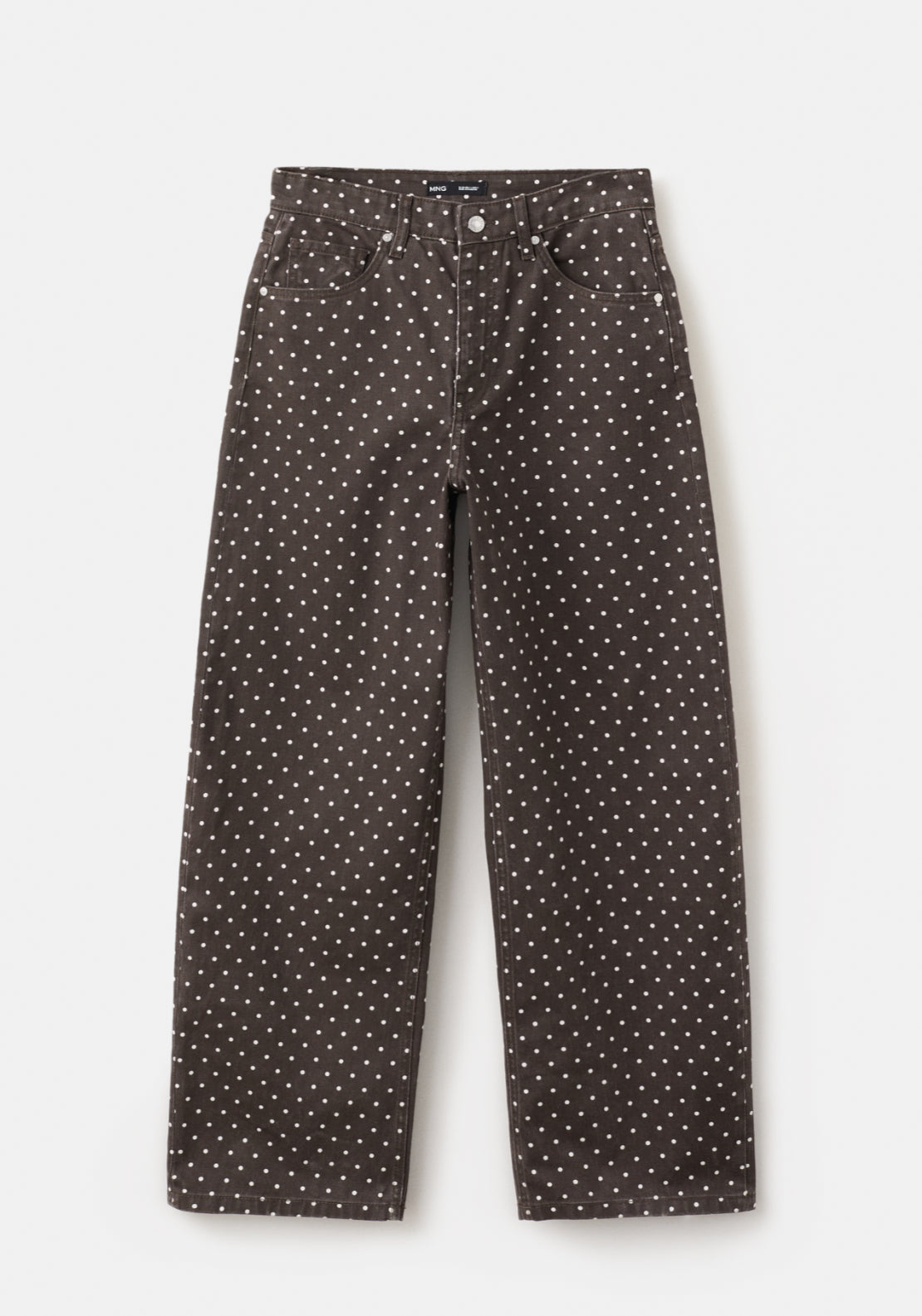 Polka Dot Balloon Jeans - Brown