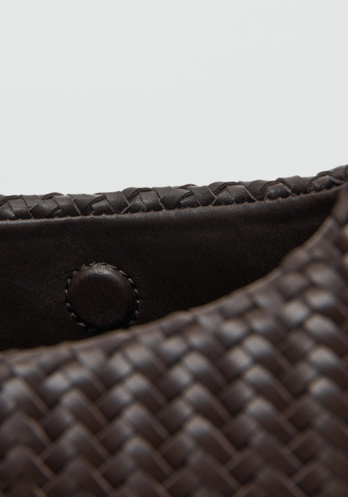 Woven Braided Shoulder Bag - Brown