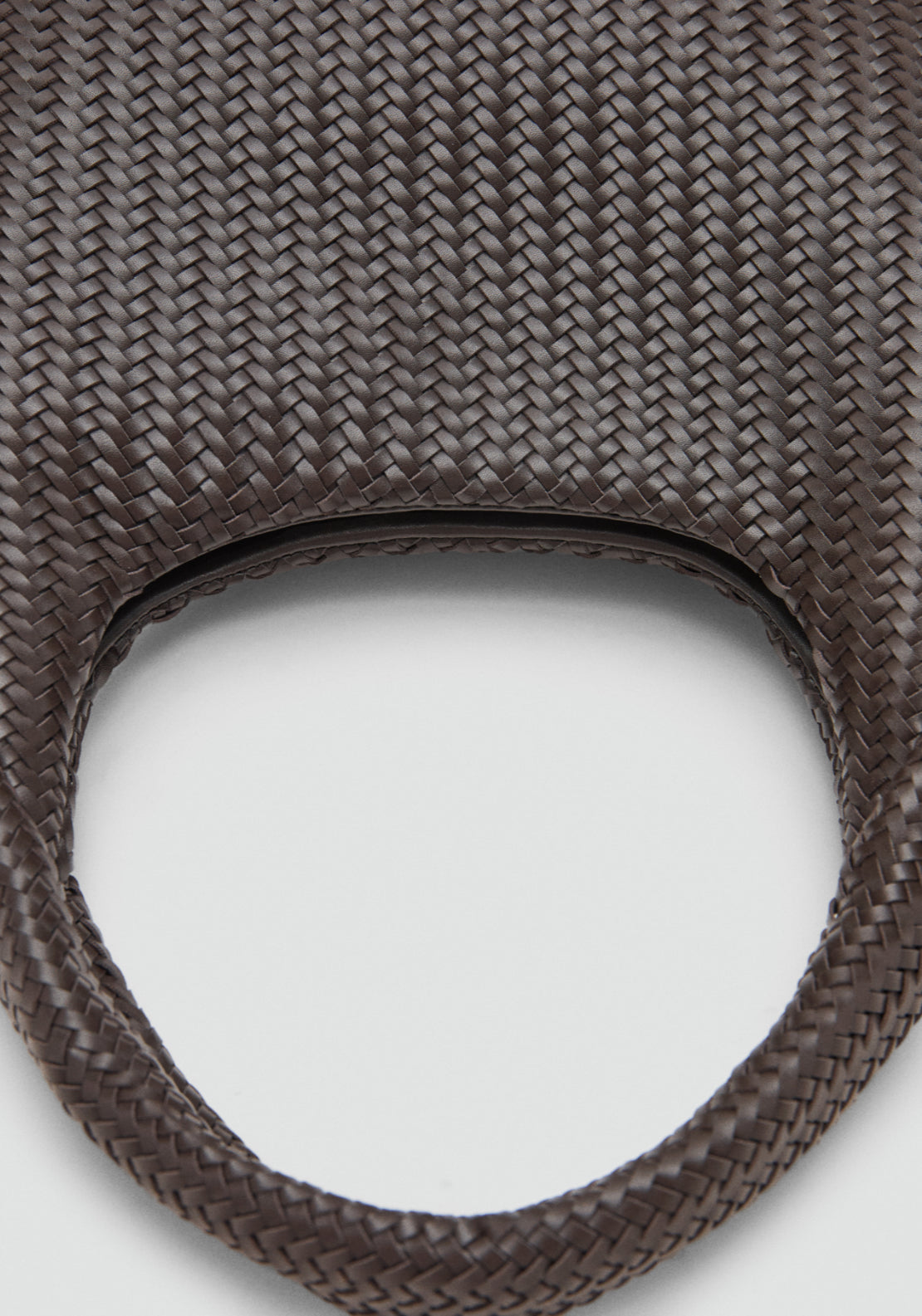 Woven Braided Shoulder Bag - Brown