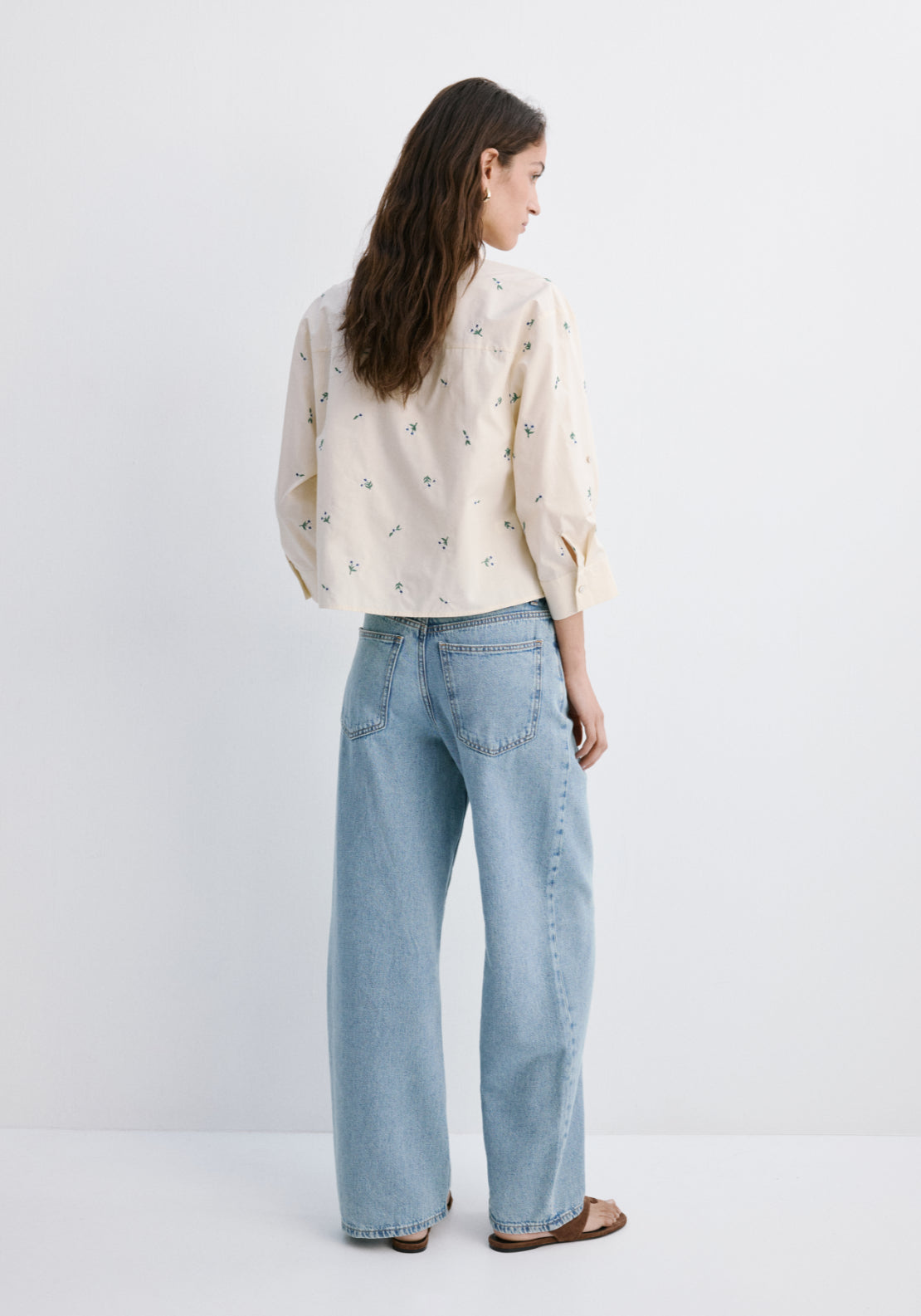 Embroidered Cotton Shirt - Yellow