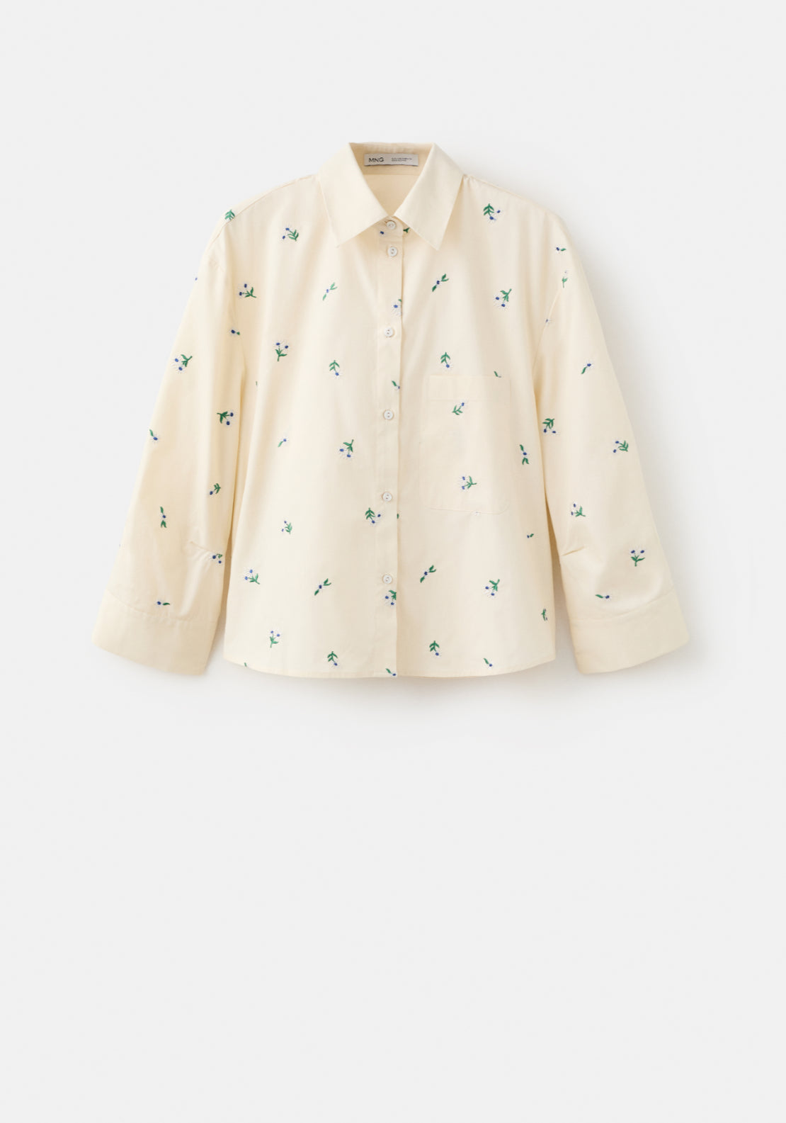 Embroidered Cotton Shirt - Yellow