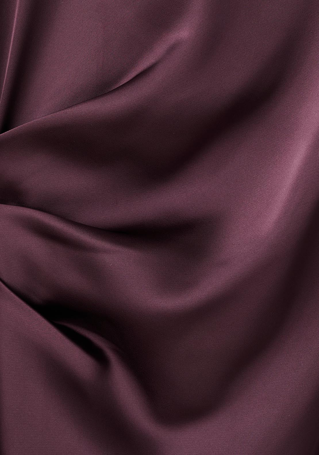 Satin Dress With Pleat Detail - (unknown)
