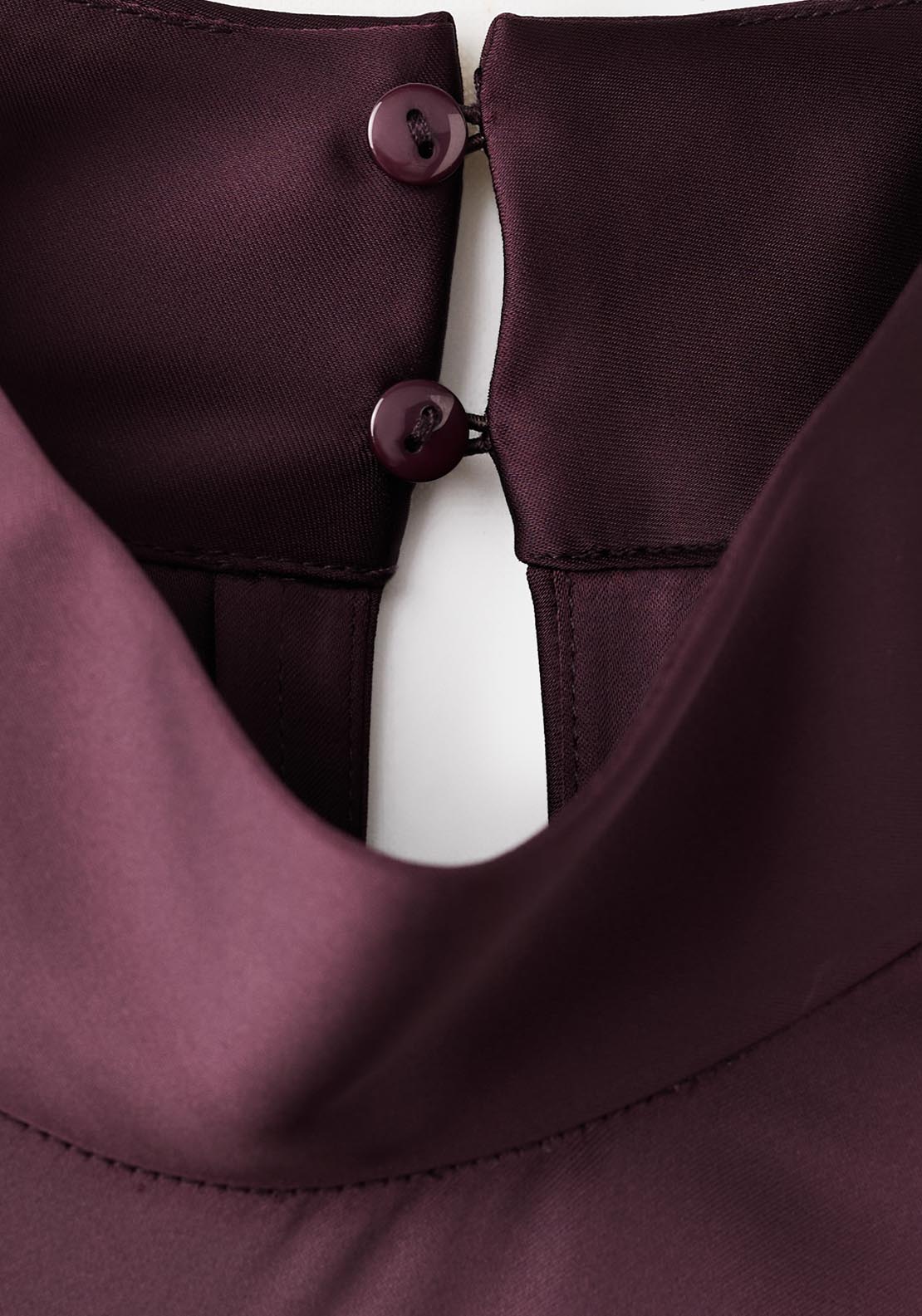 Satin Dress With Pleat Detail - (unknown)