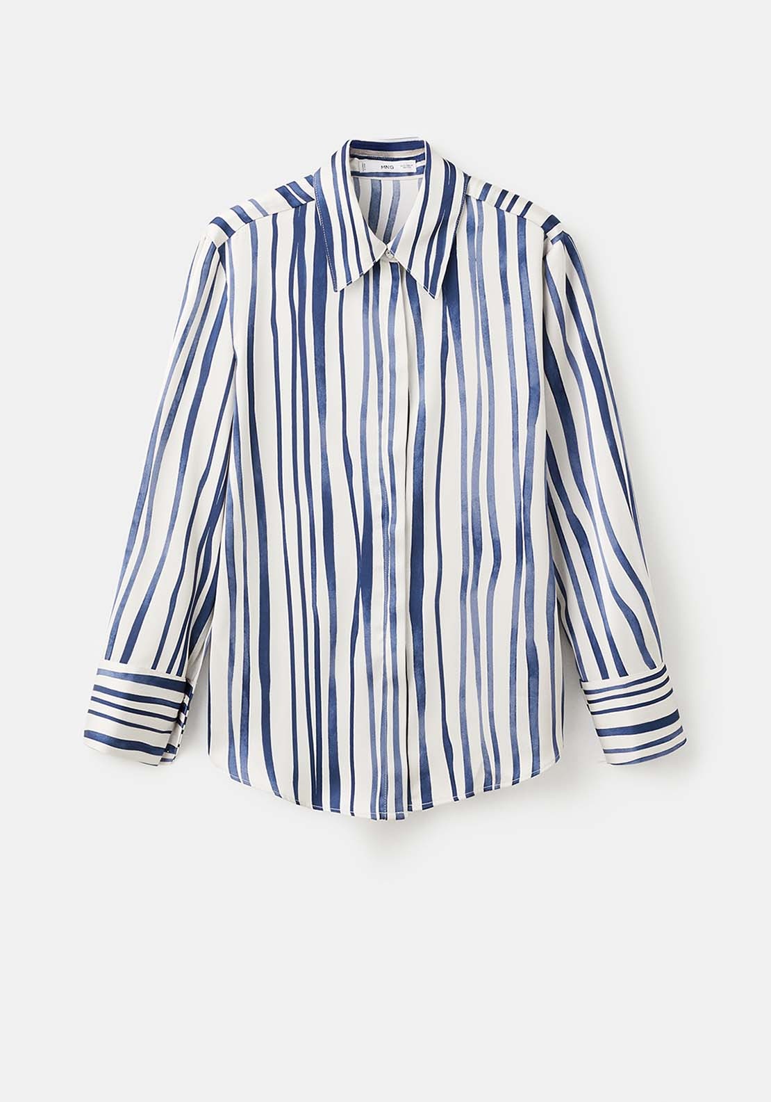 Flowy Printed Shirt - Blue