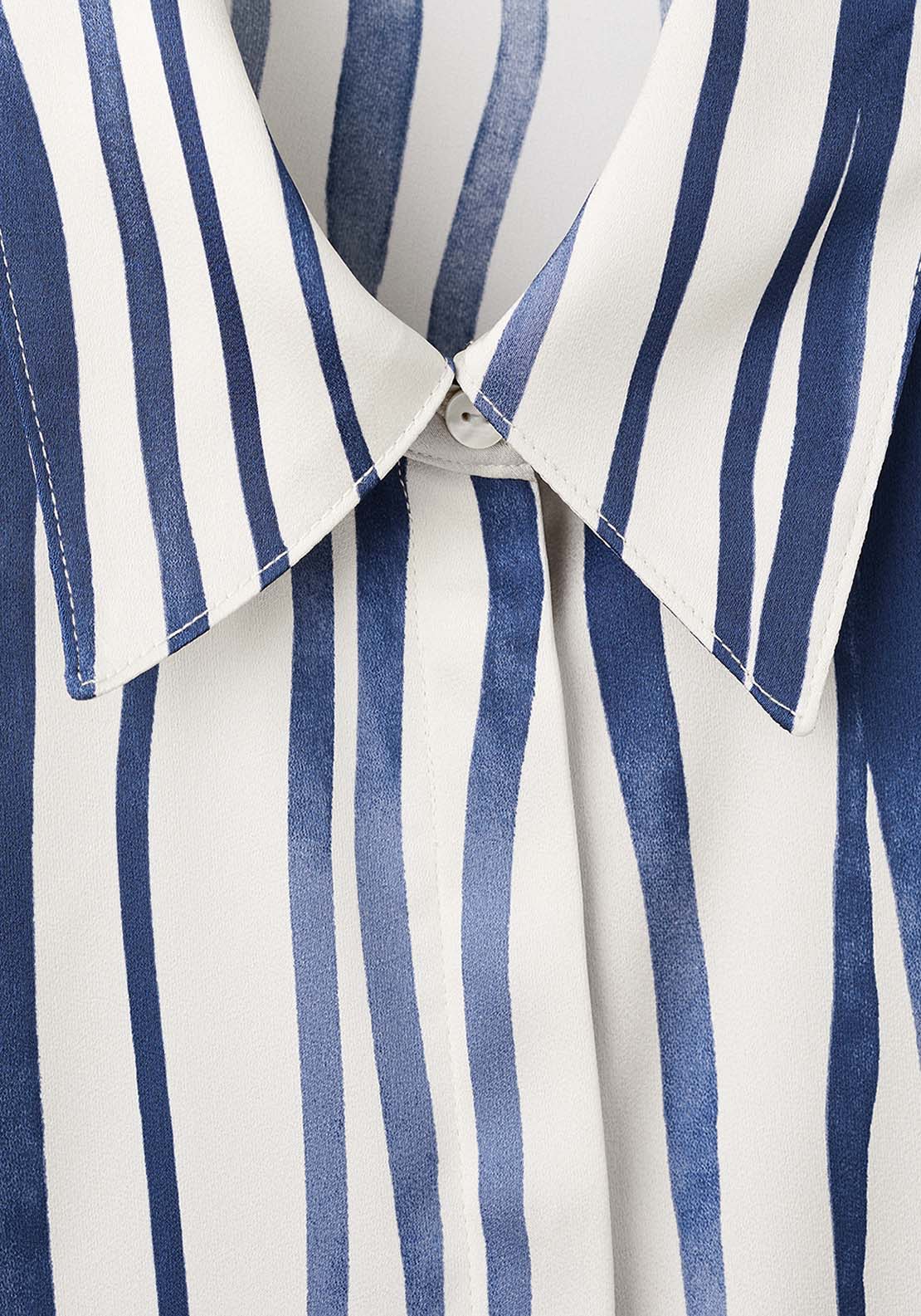 Flowy Printed Shirt - Blue