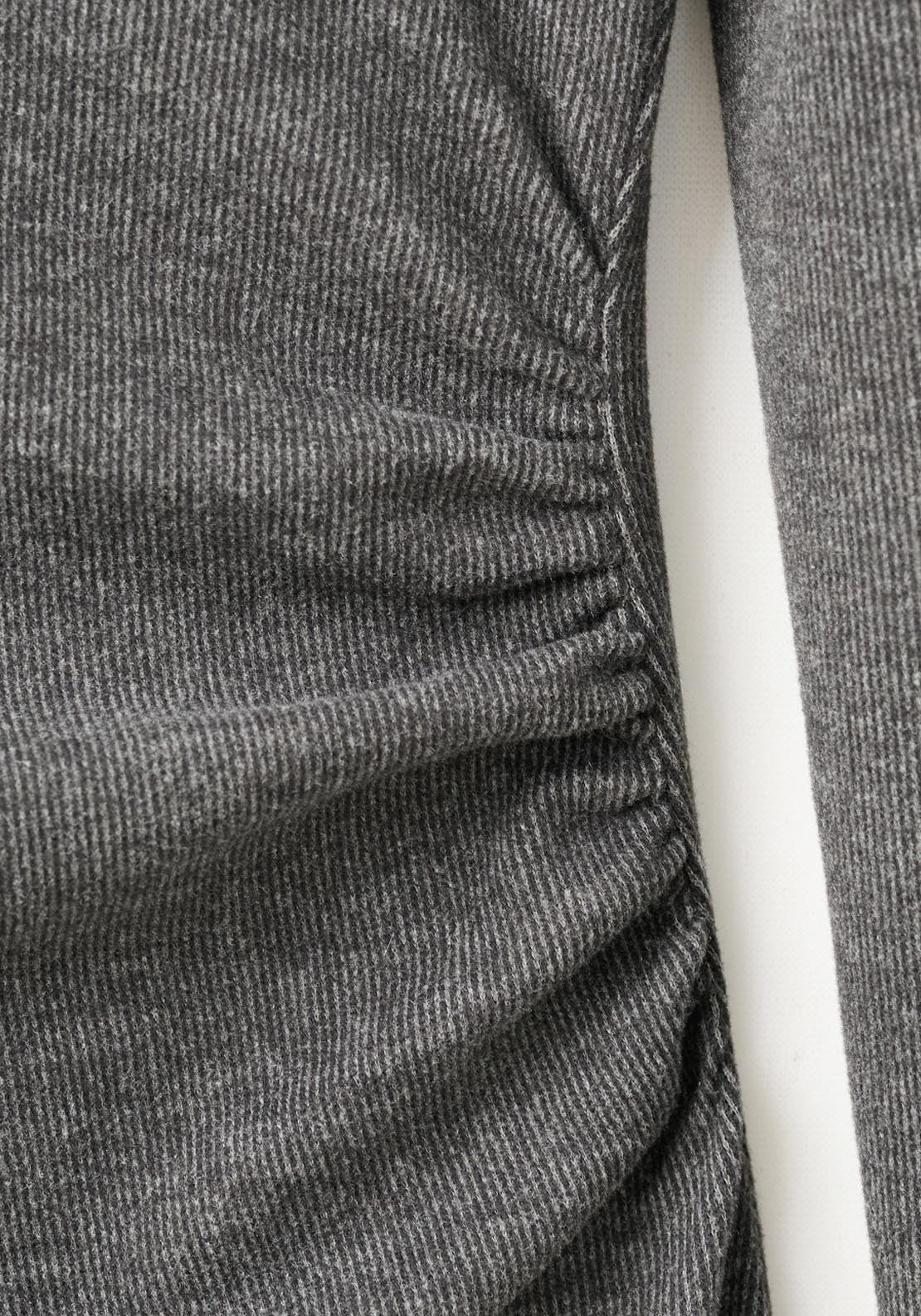 Fitted Sweater Dress - Grey