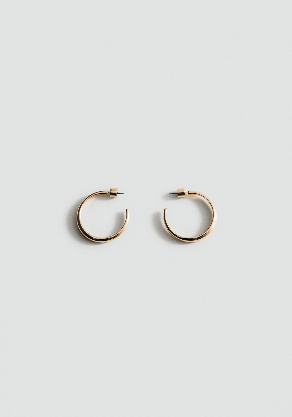 Mango Medium Hoop Earrings - Gold 1 Shaws Department Stores