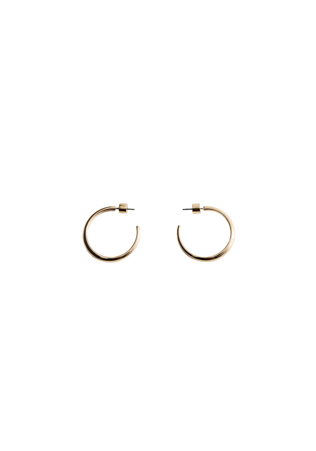 Mango Medium Hoop Earrings - Gold 3 Shaws Department Stores