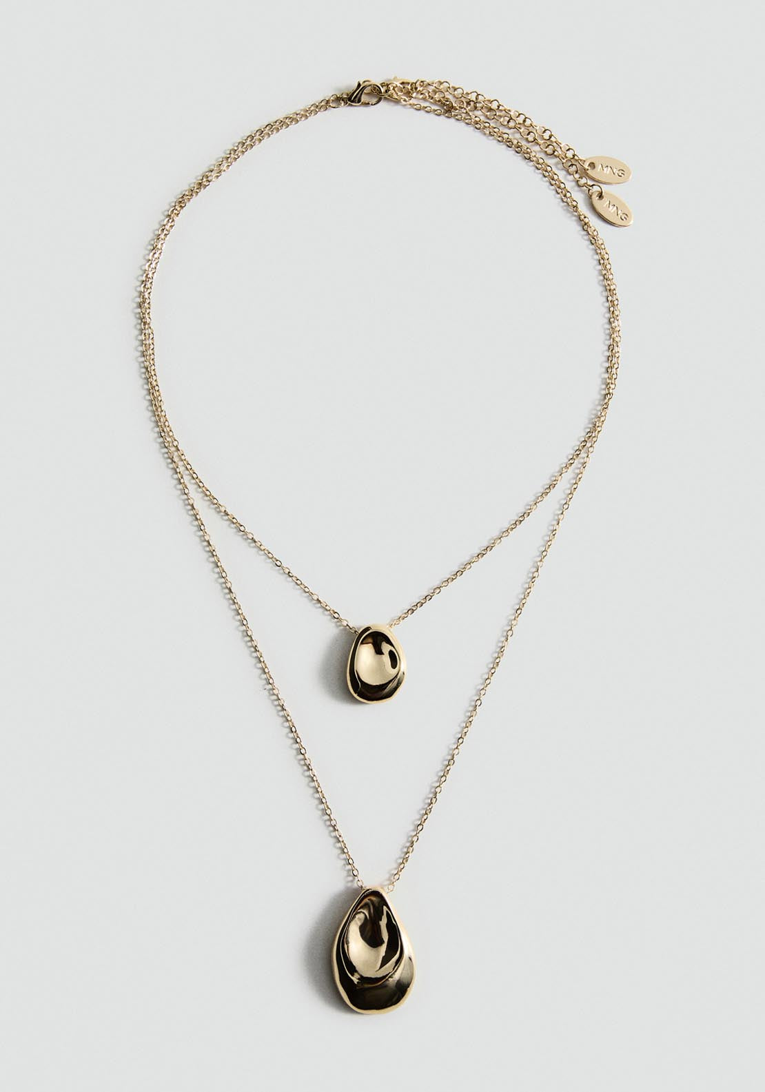 Double Pendant Necklace - Gold