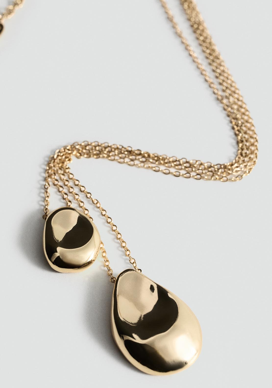 Double Pendant Necklace - Gold