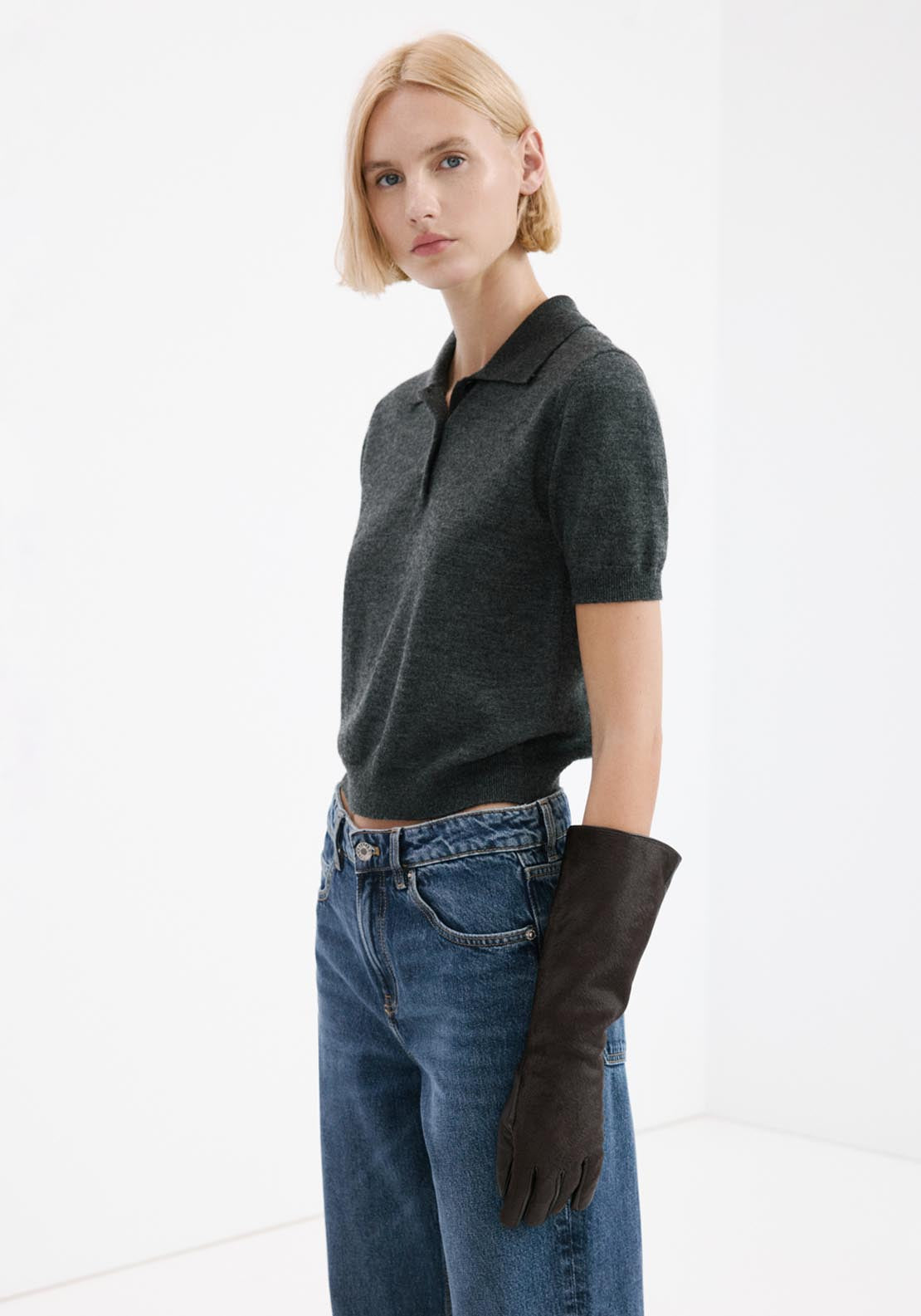 Low Waist Straight Leg Jeans - Blue
