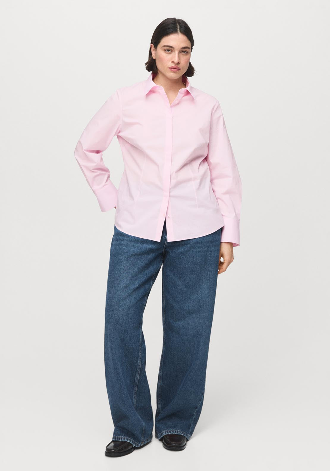Low Waist Straight Leg Jeans - Blue