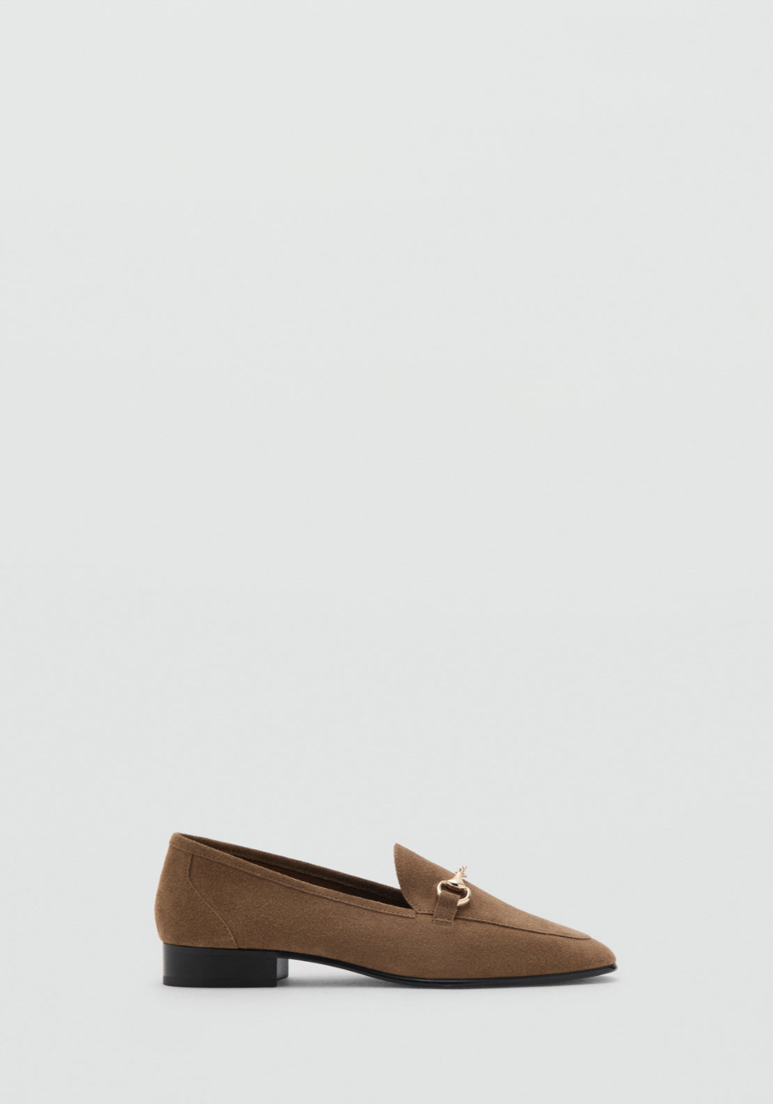 Buckle Leather Moccasins - Light Brown