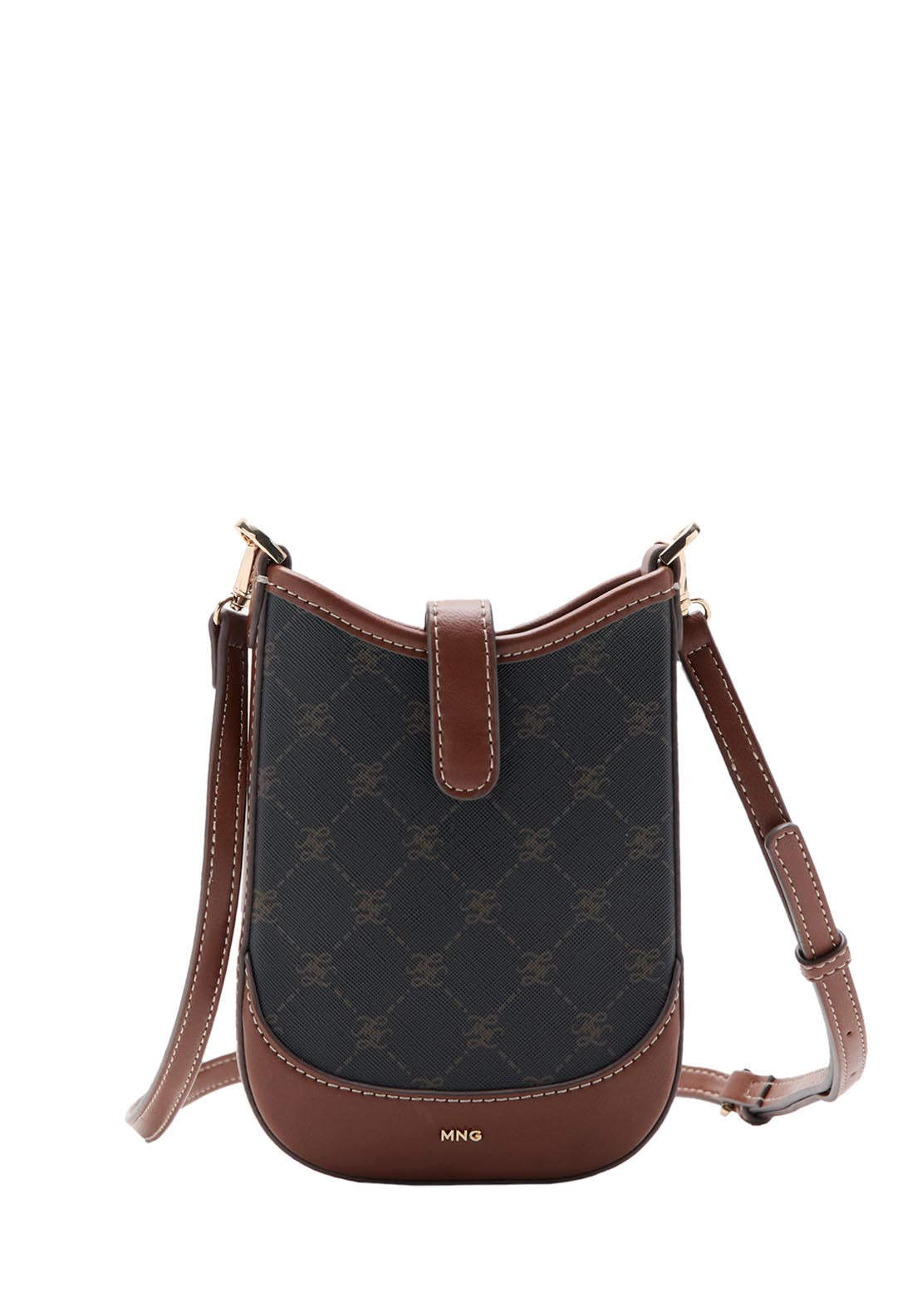 Logo Print Phone Cover - Brown