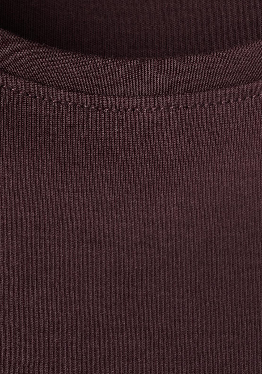 Short Sleeved Cotton T Shirt - Burgundy