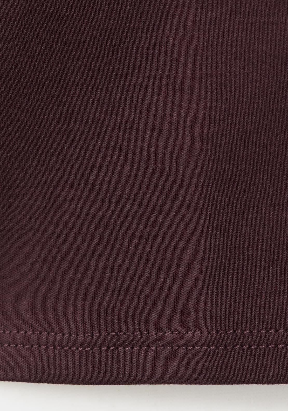 Short Sleeved Cotton T Shirt - Burgundy
