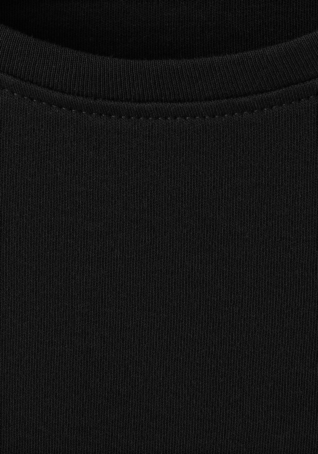 Short Sleeved Cotton T Shirt - Black