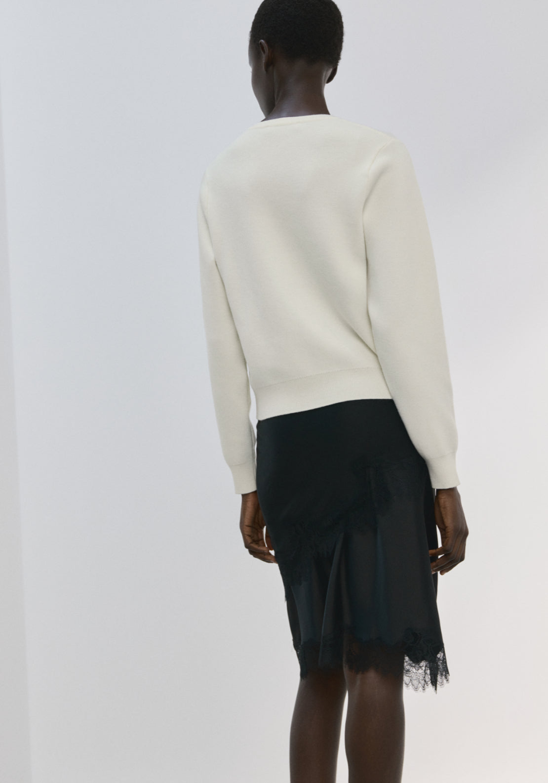 Knitted Button Cardigan - Cream