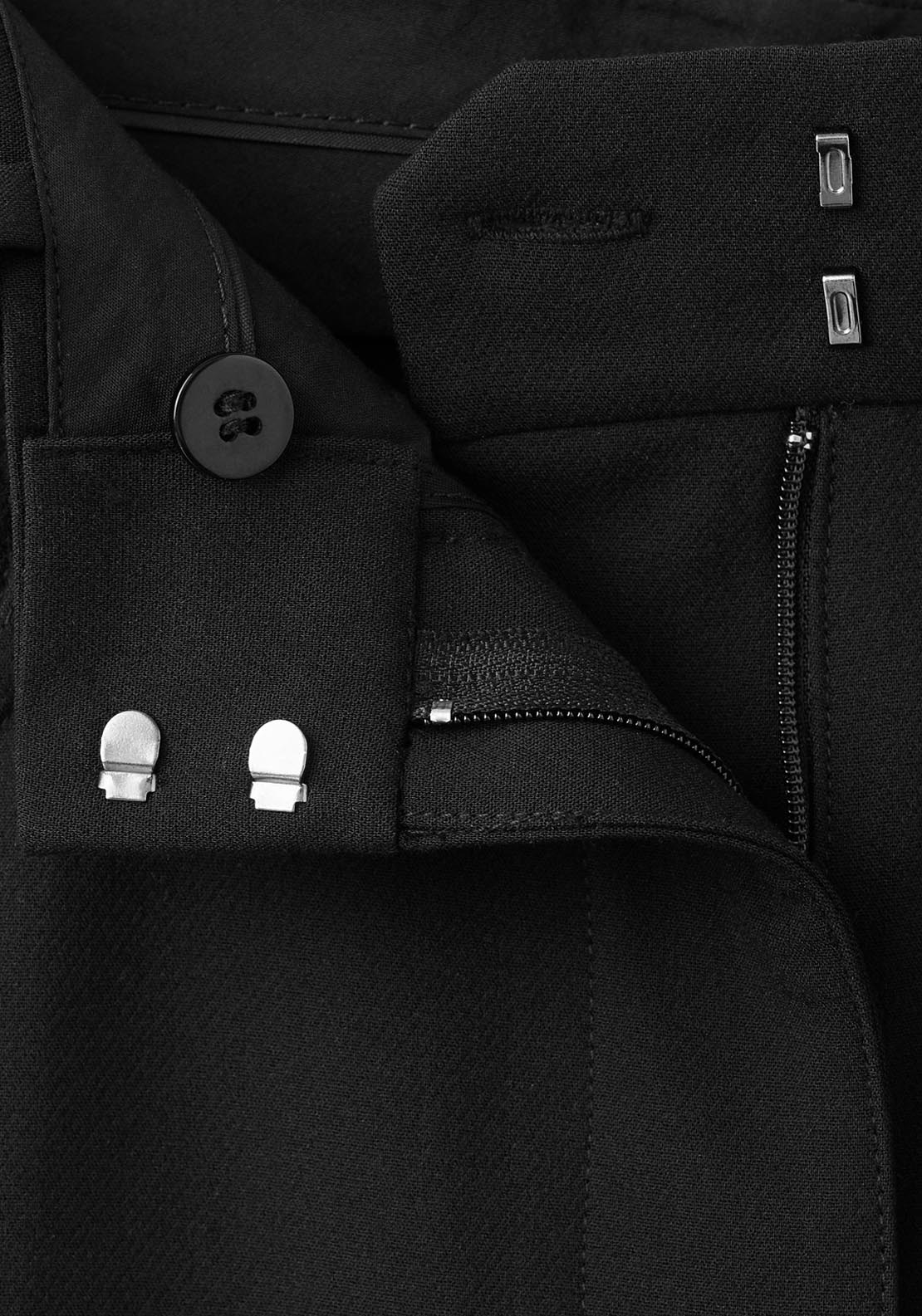 Mid Rise Suit Trousers - Black