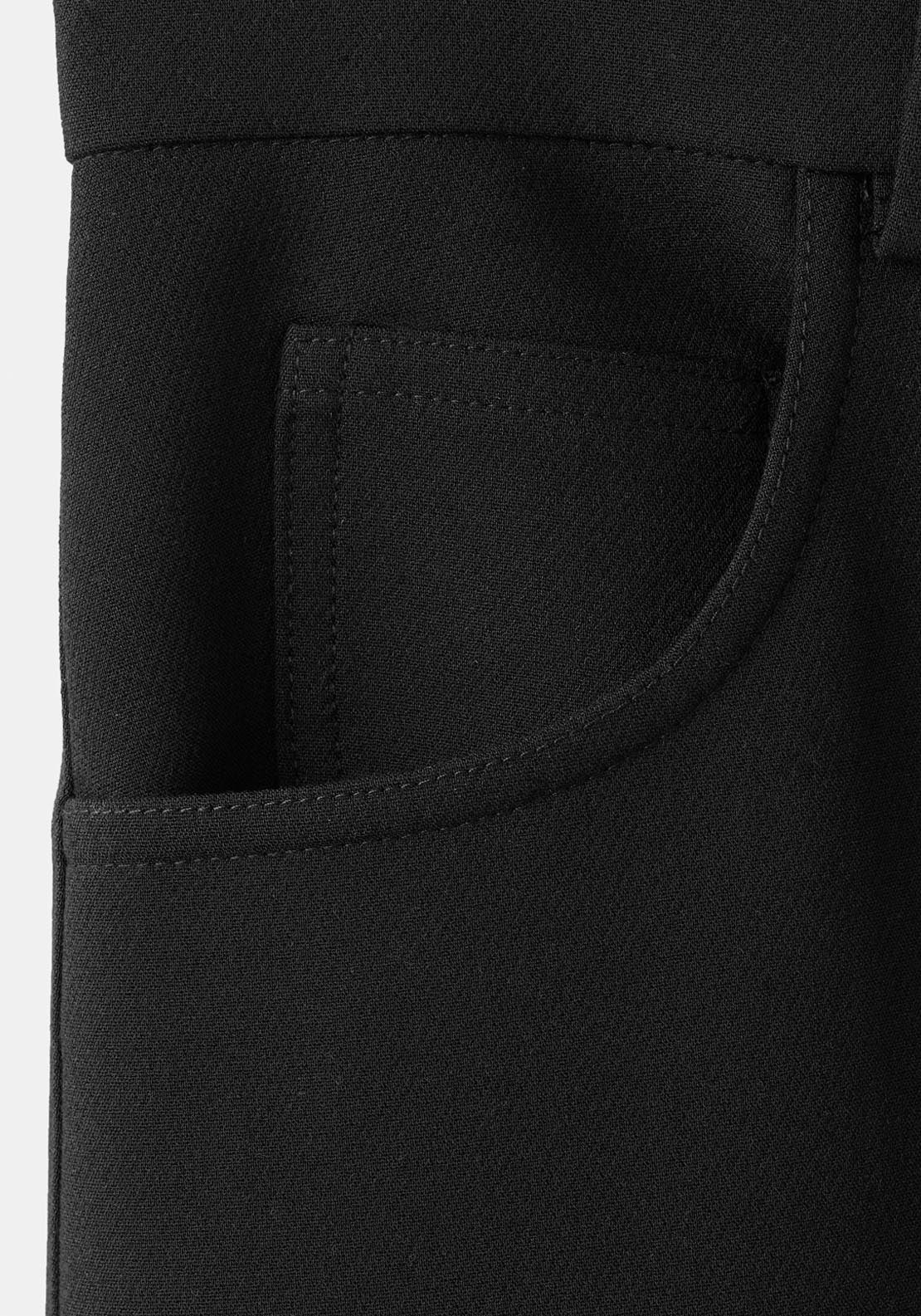 Mid Rise Suit Trousers - Black