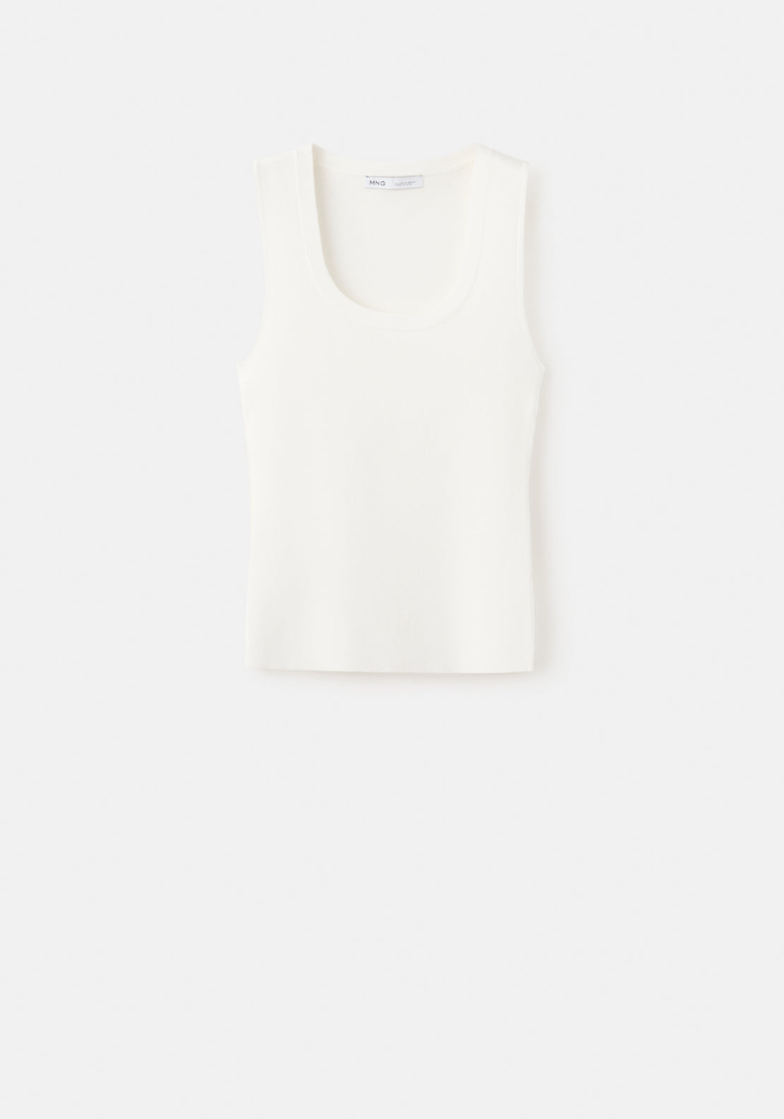 Round Neck Knitted Top - White